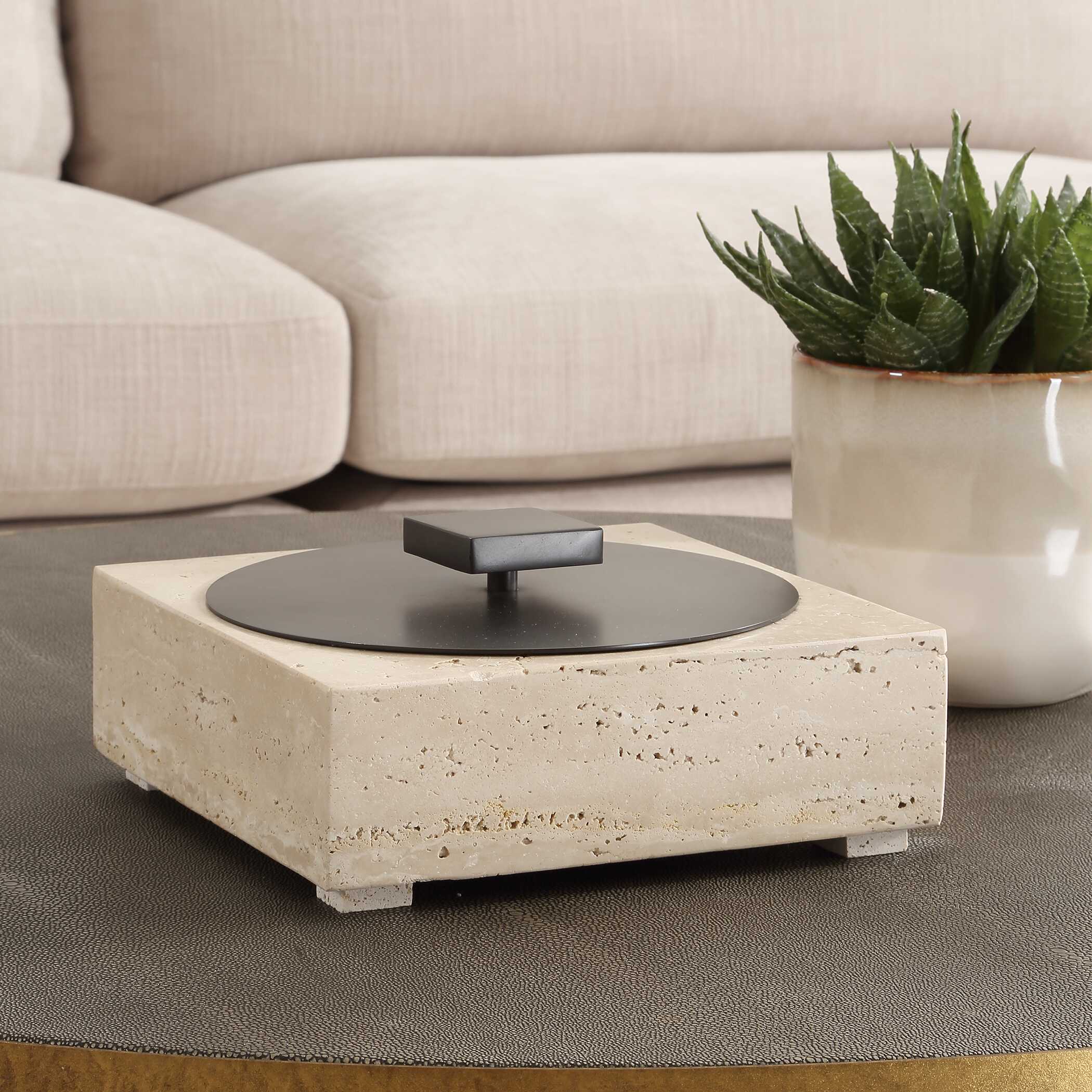 Natural Luxe Travertine Box - Image 2