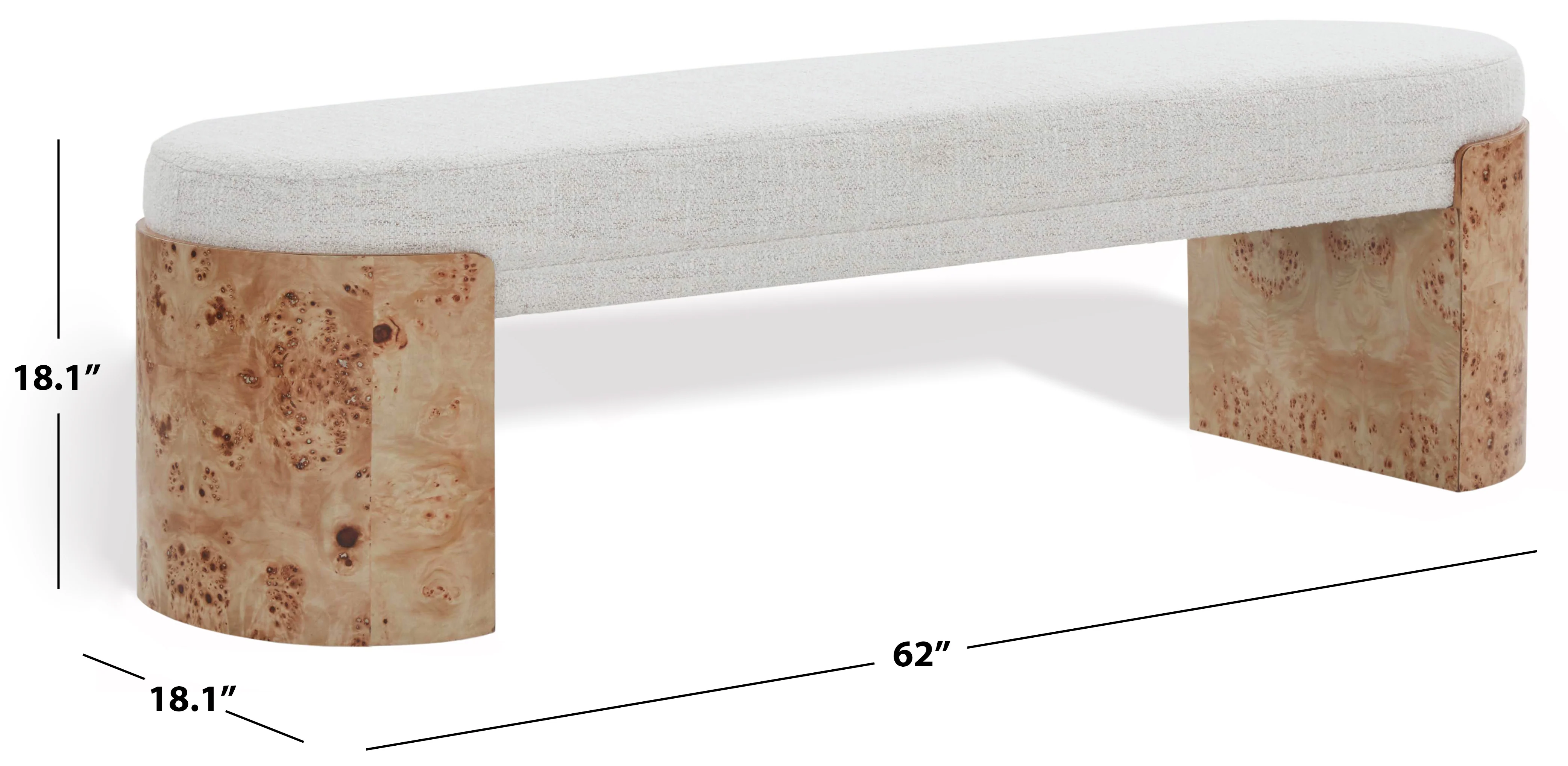 Nessabella Burl Leg Bench - Image 5
