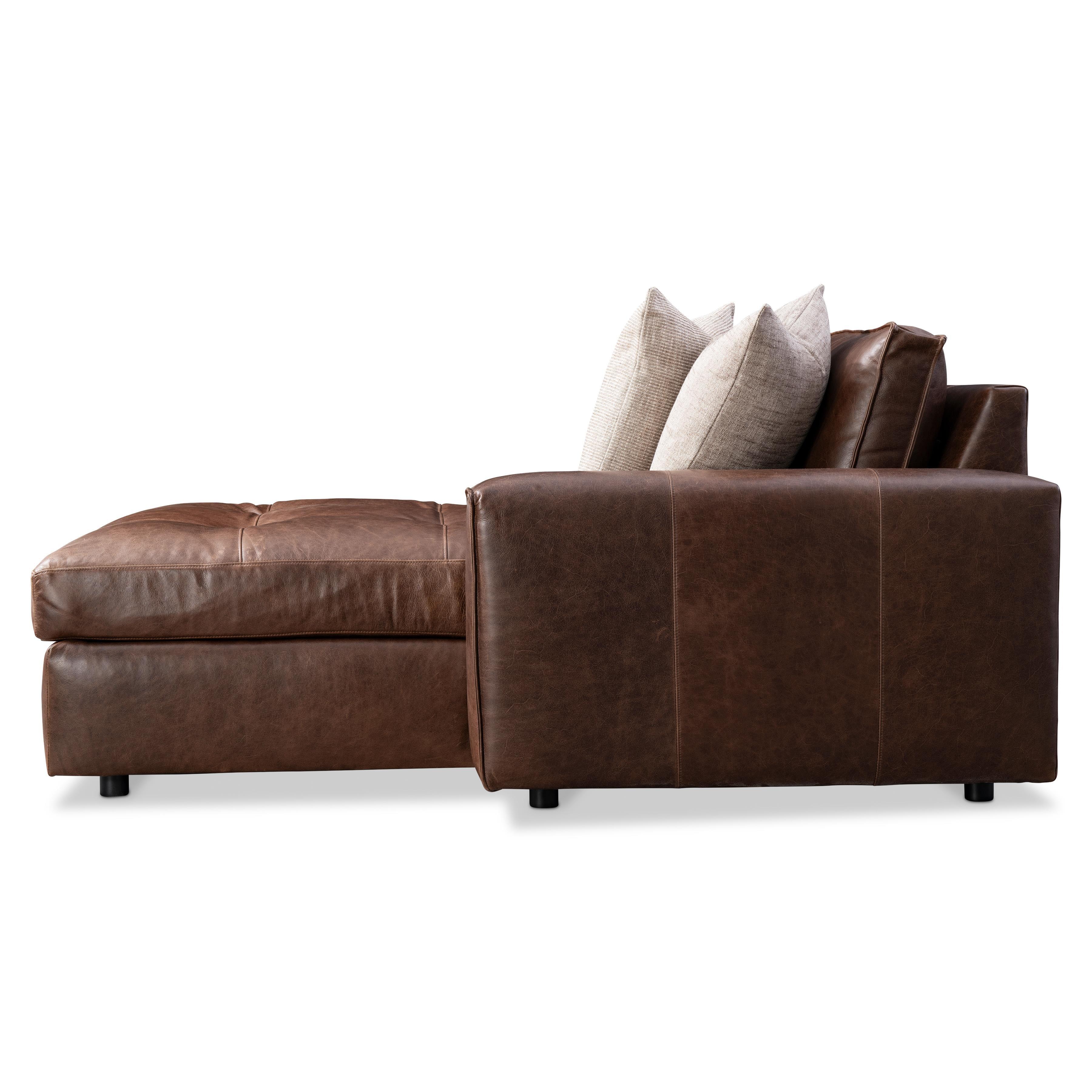 Nest Leather Right Arm Chaise - Set of 2 - Image 3