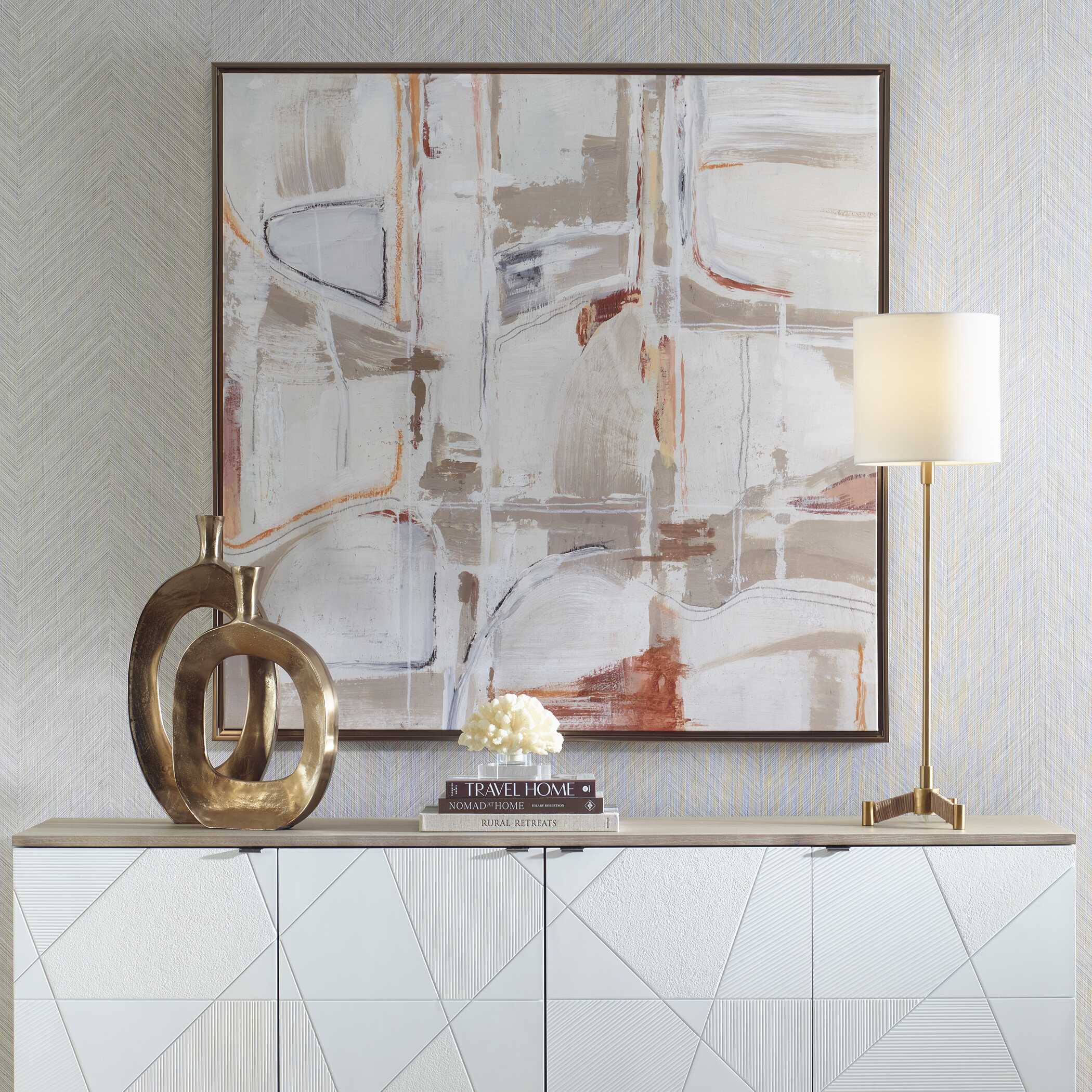 Neutral Nirvana Abstract Canvas Art - Image 2