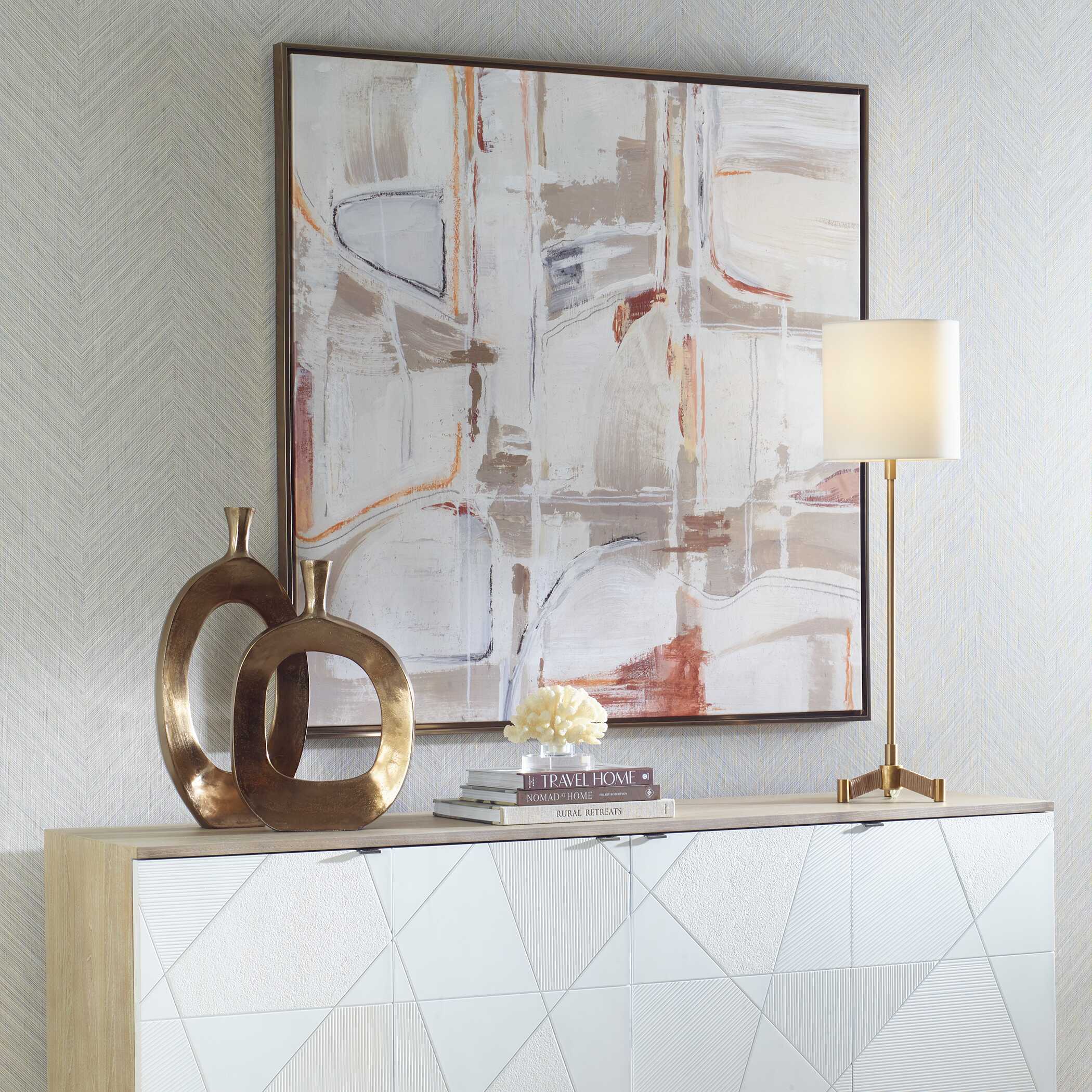 Neutral Nirvana Abstract Canvas Art - Image 3