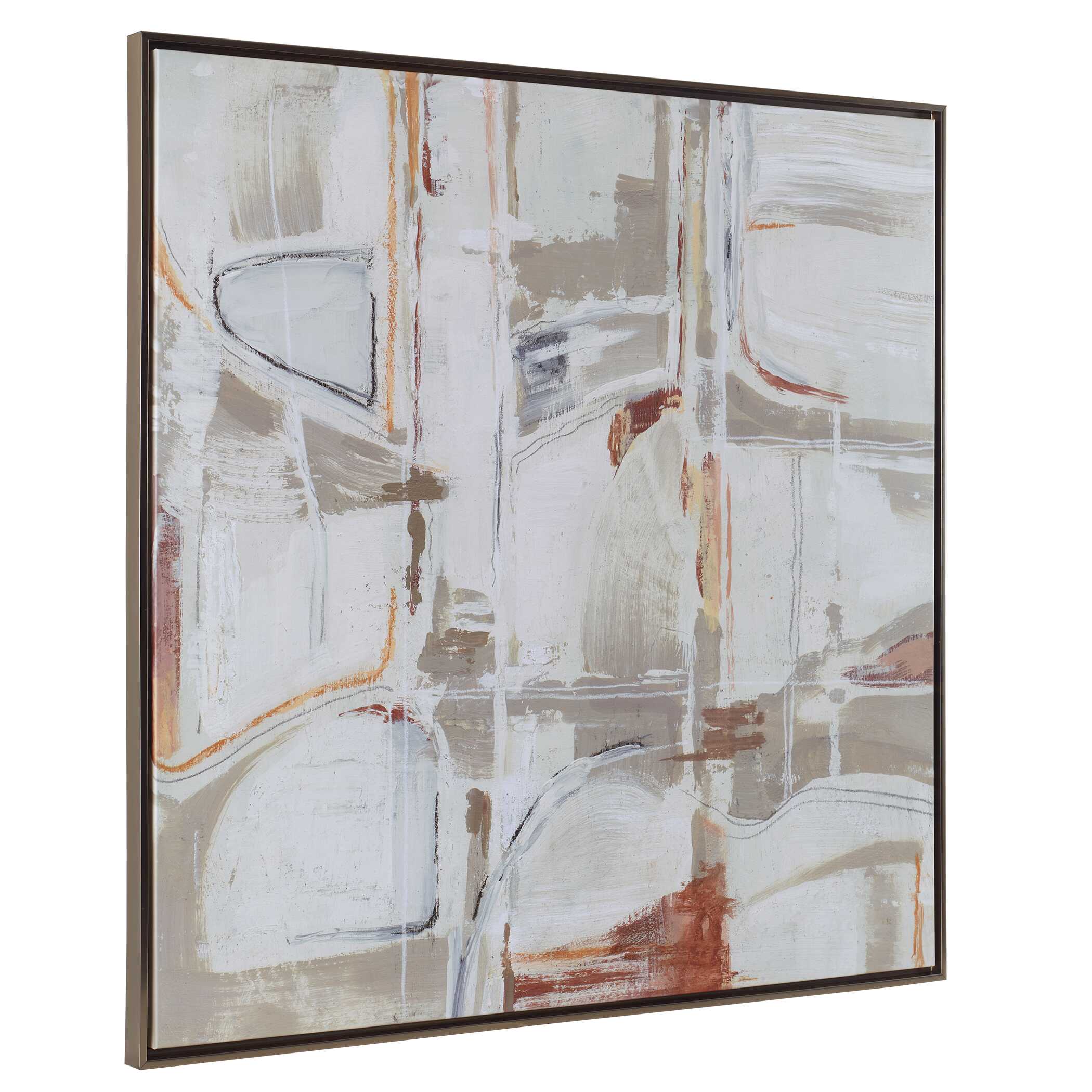 Neutral Nirvana Abstract Canvas Art - Image 4