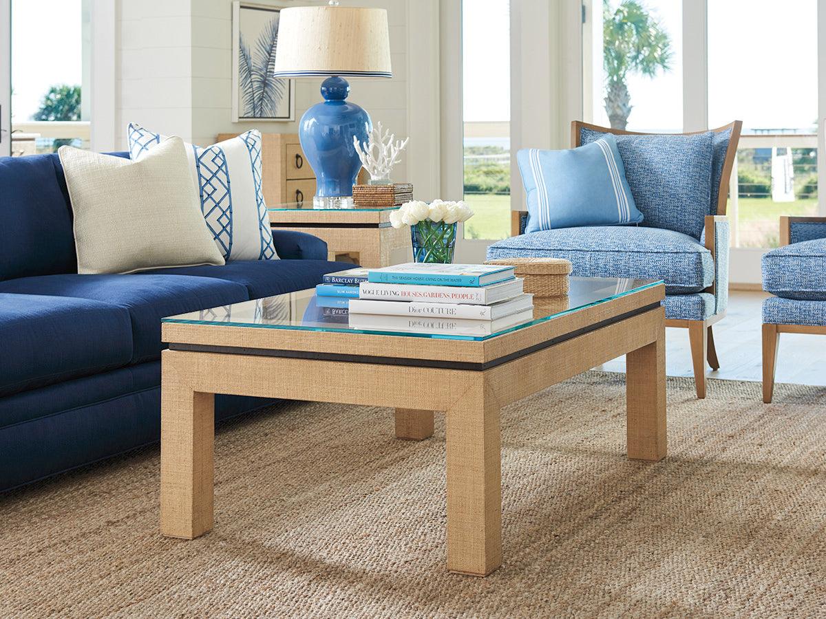 Newport Harbor Raffia Cocktail Table - Image 2