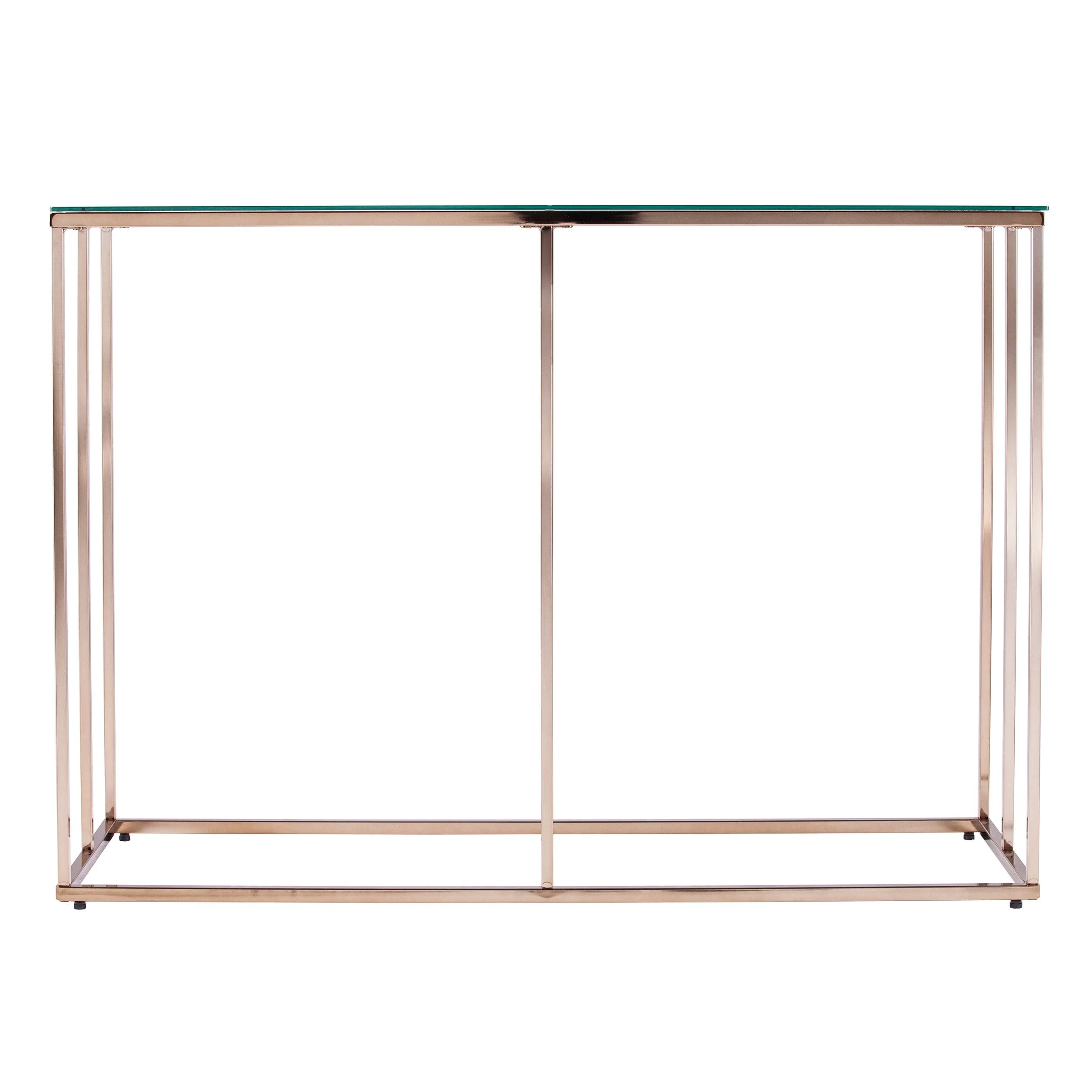 Nicholance Contemporary Glass-Top Console Table - Image 3