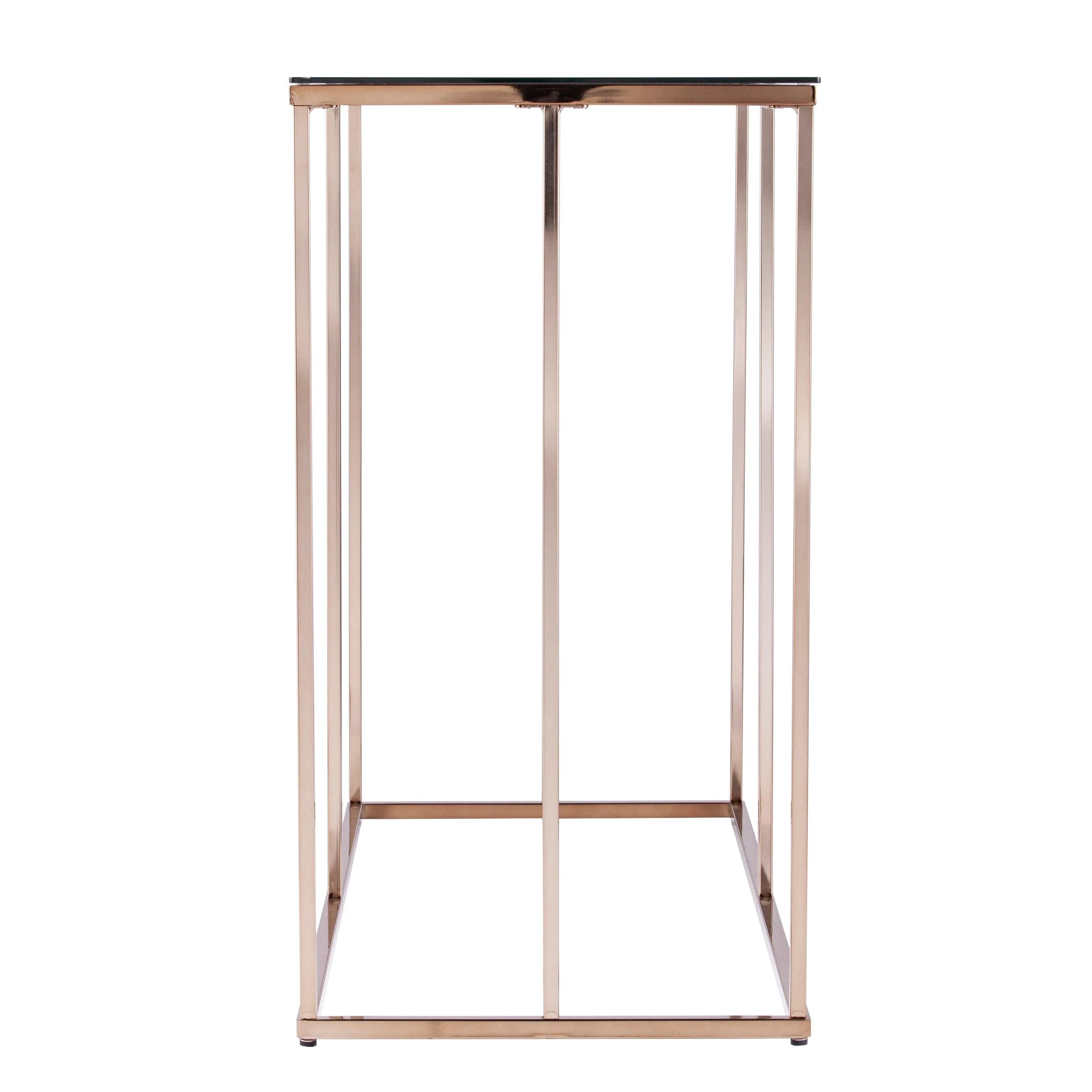 Nicholance Contemporary Glass-Top Console Table - Image 4