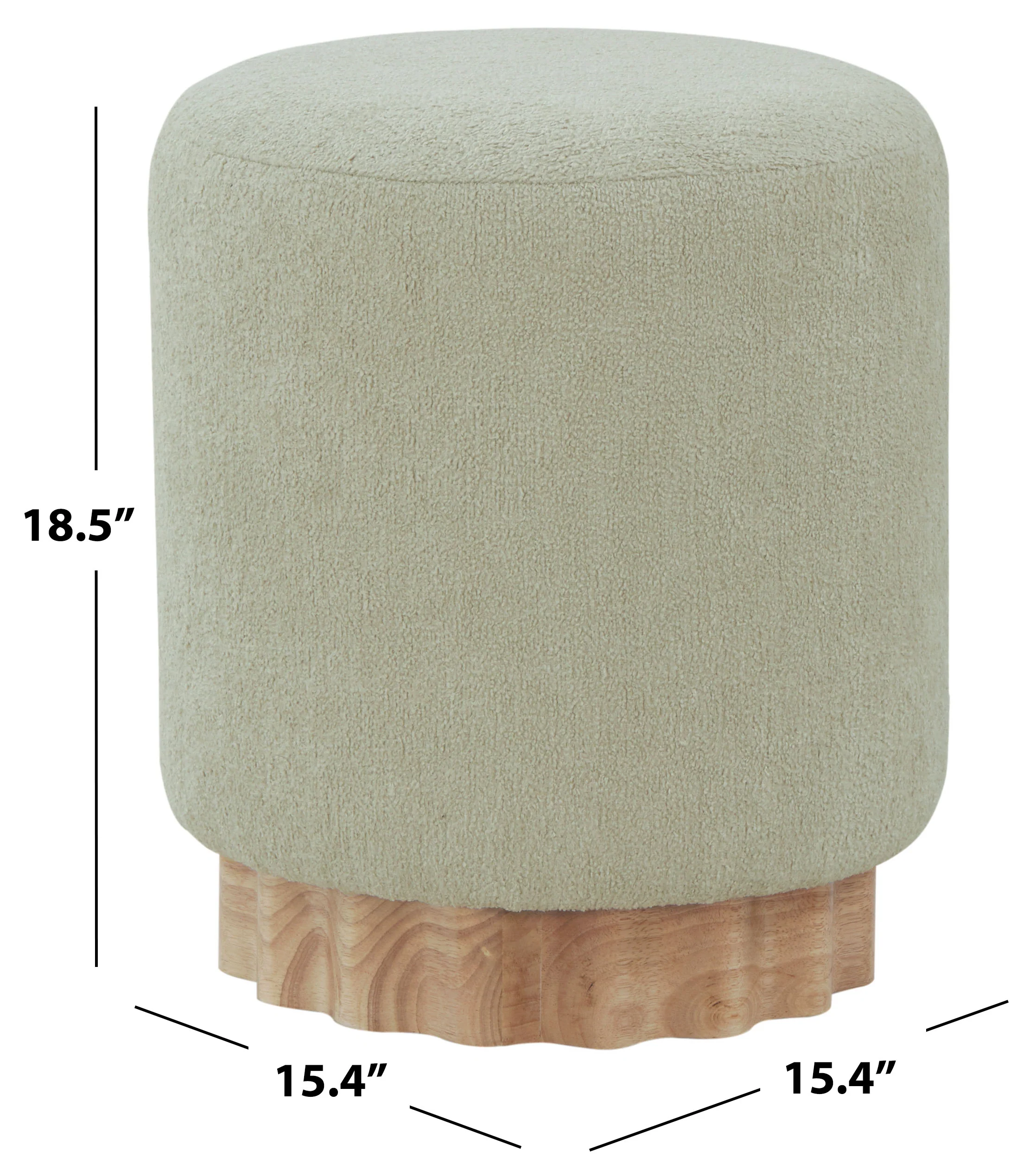 Nikolas Round Boucle Ottoman - Image 13