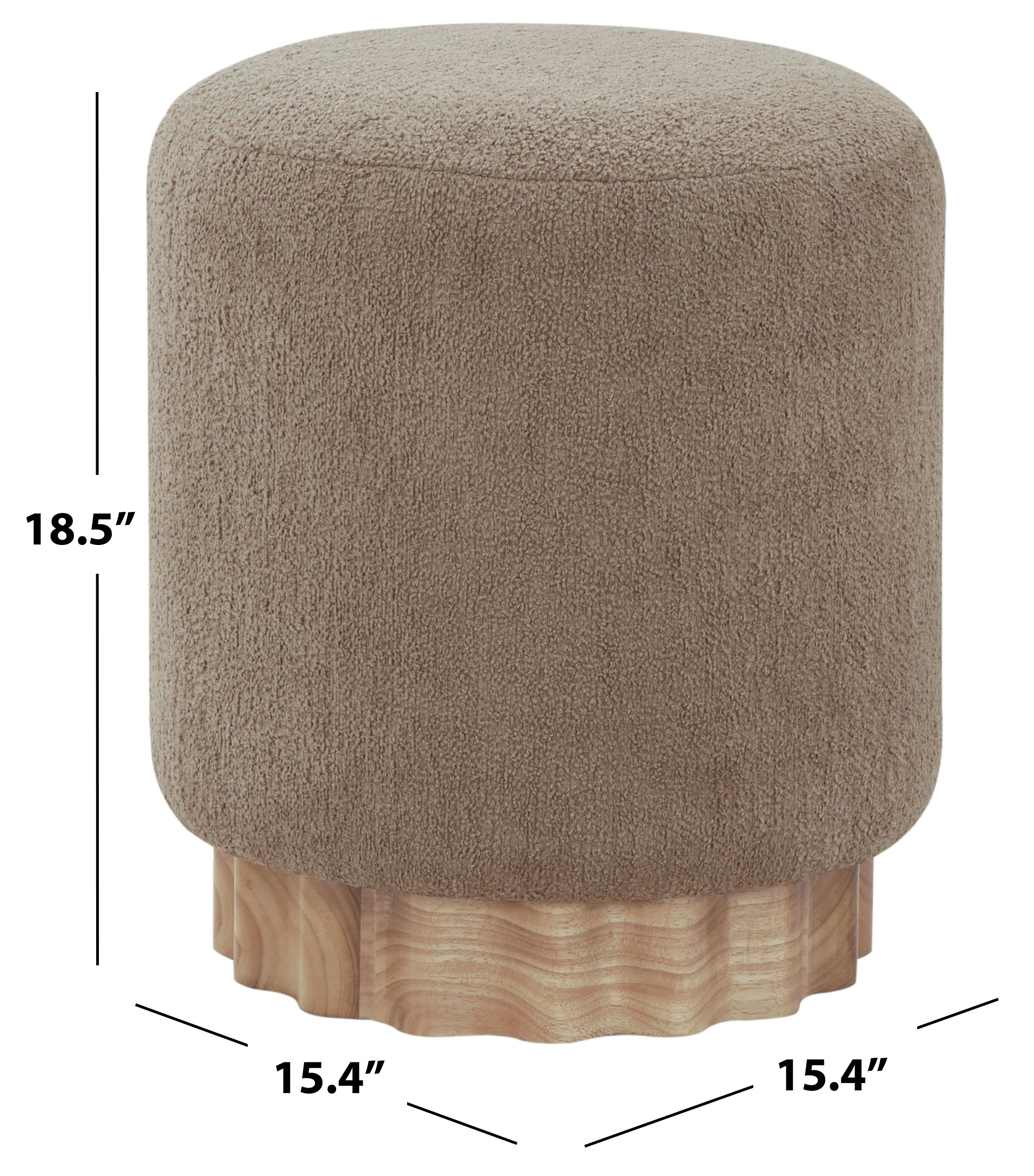 Nikolas Round Boucle Ottoman - Image 7