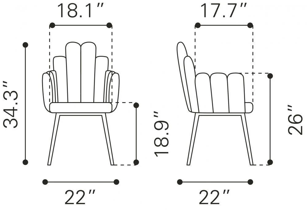 Noosa Dg Chair (Set of 2) Navy Blue - Image 9