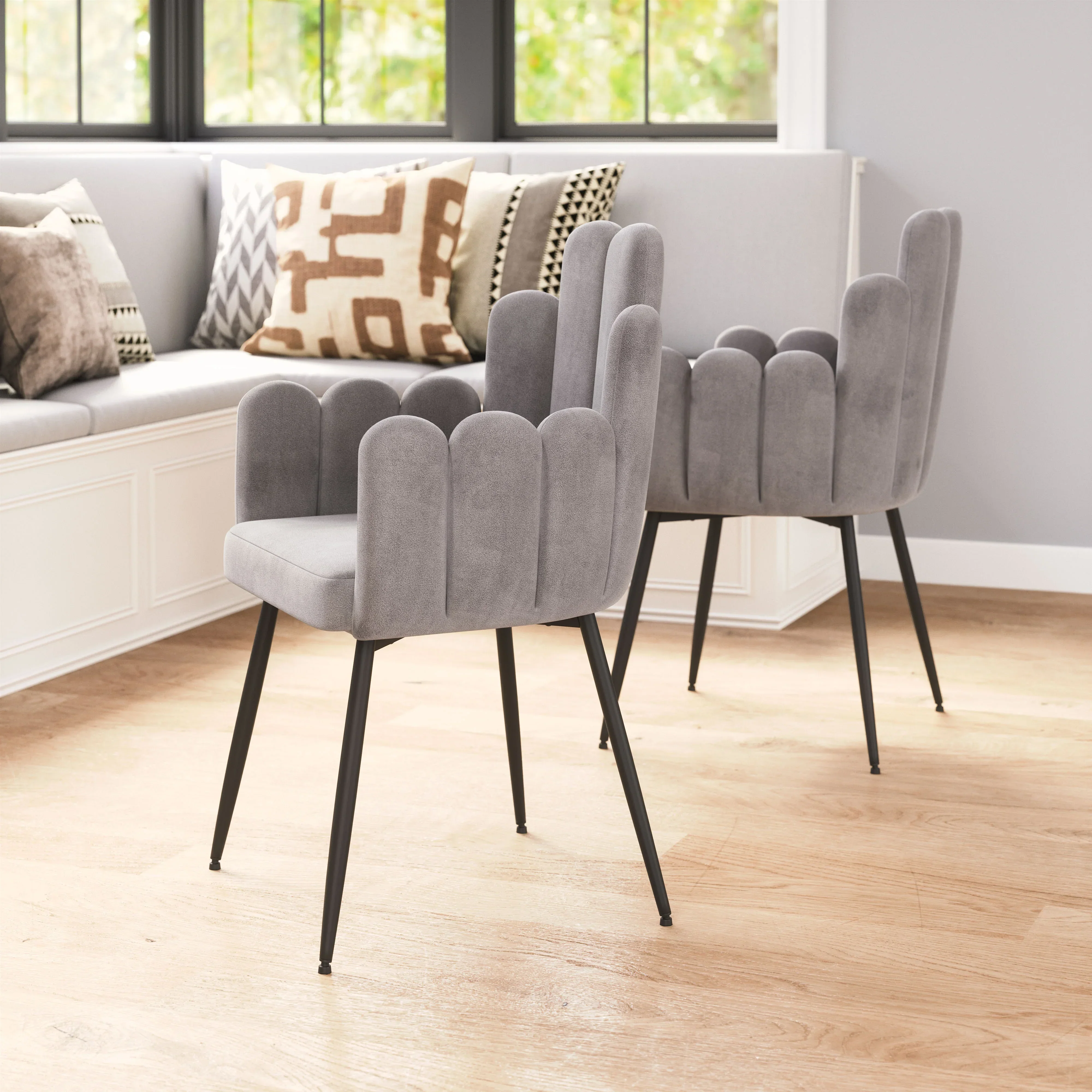 Noosa Dining Chair (Set of 2) Gray - Image 2