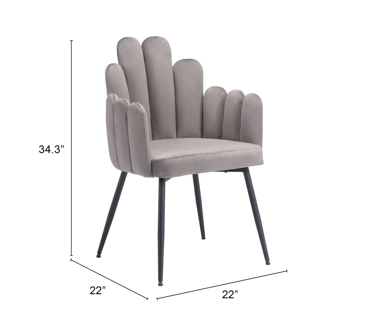 Noosa Dining Chair (Set of 2) Gray - Image 7