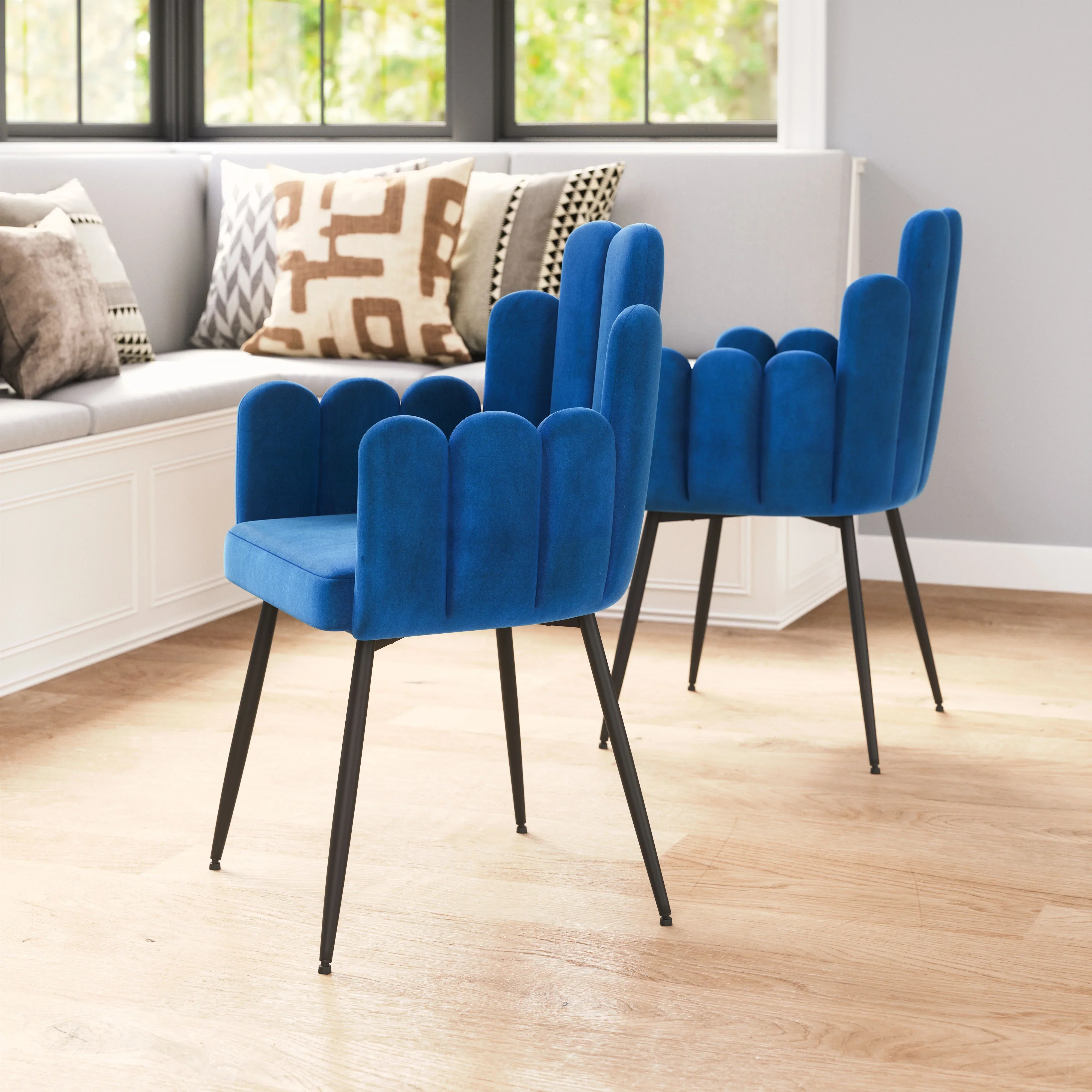 Noosa Dining Chair (Set of 2) Navy Blue - Image 2