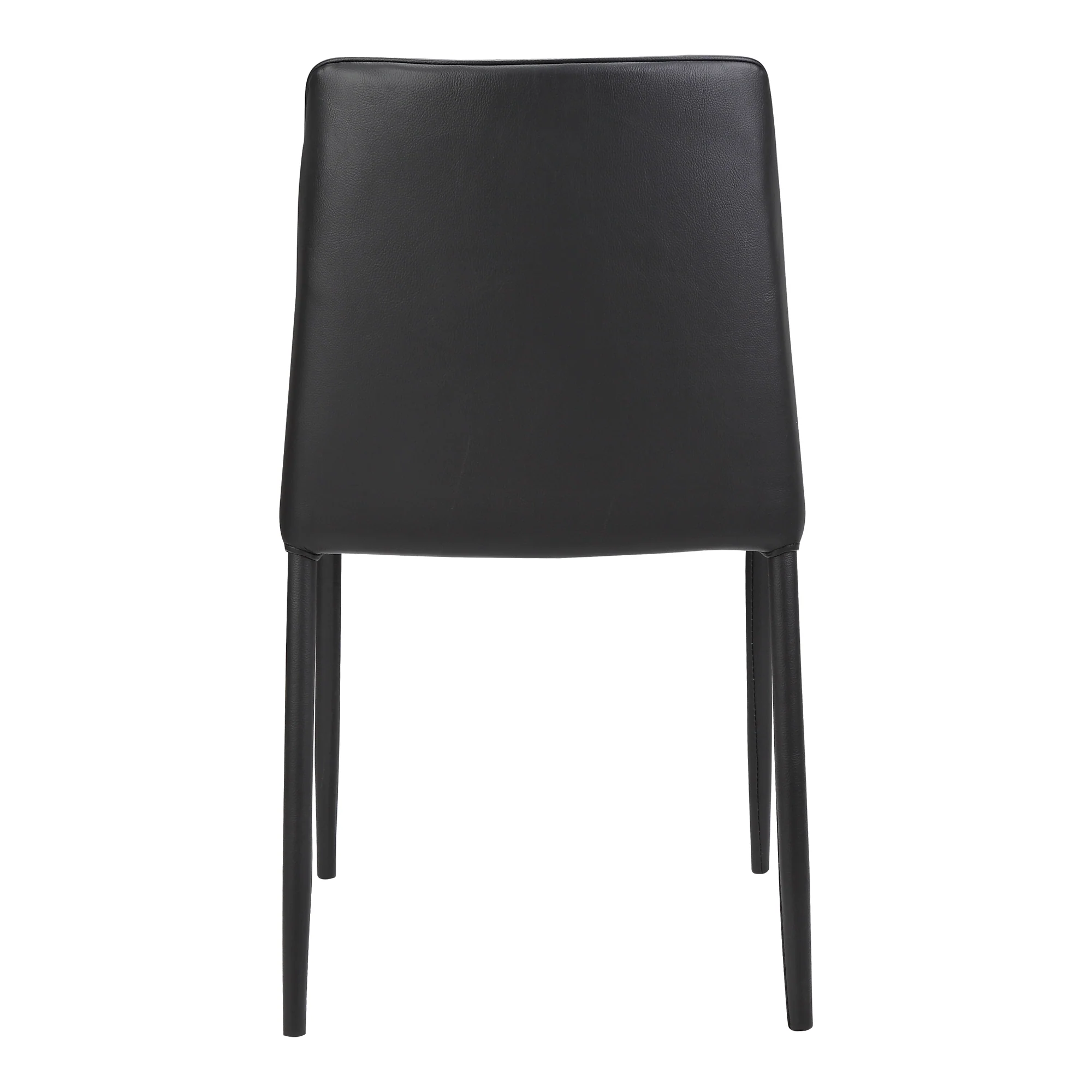 Nora Dining Chair Black Vegan Leather - Set of 2 - Image 8