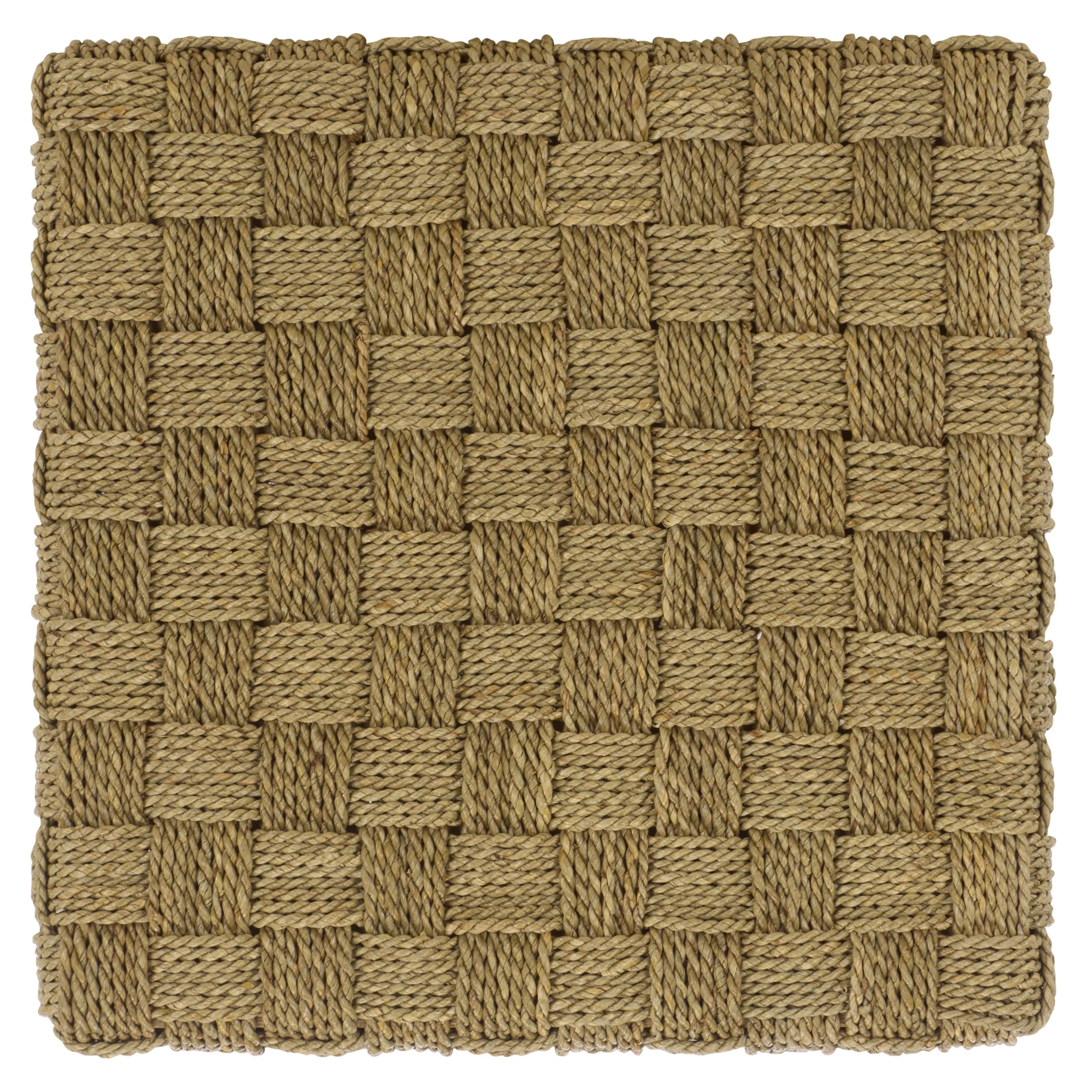 Norabelle Square Woven Seagrass Ottoman - Image 7