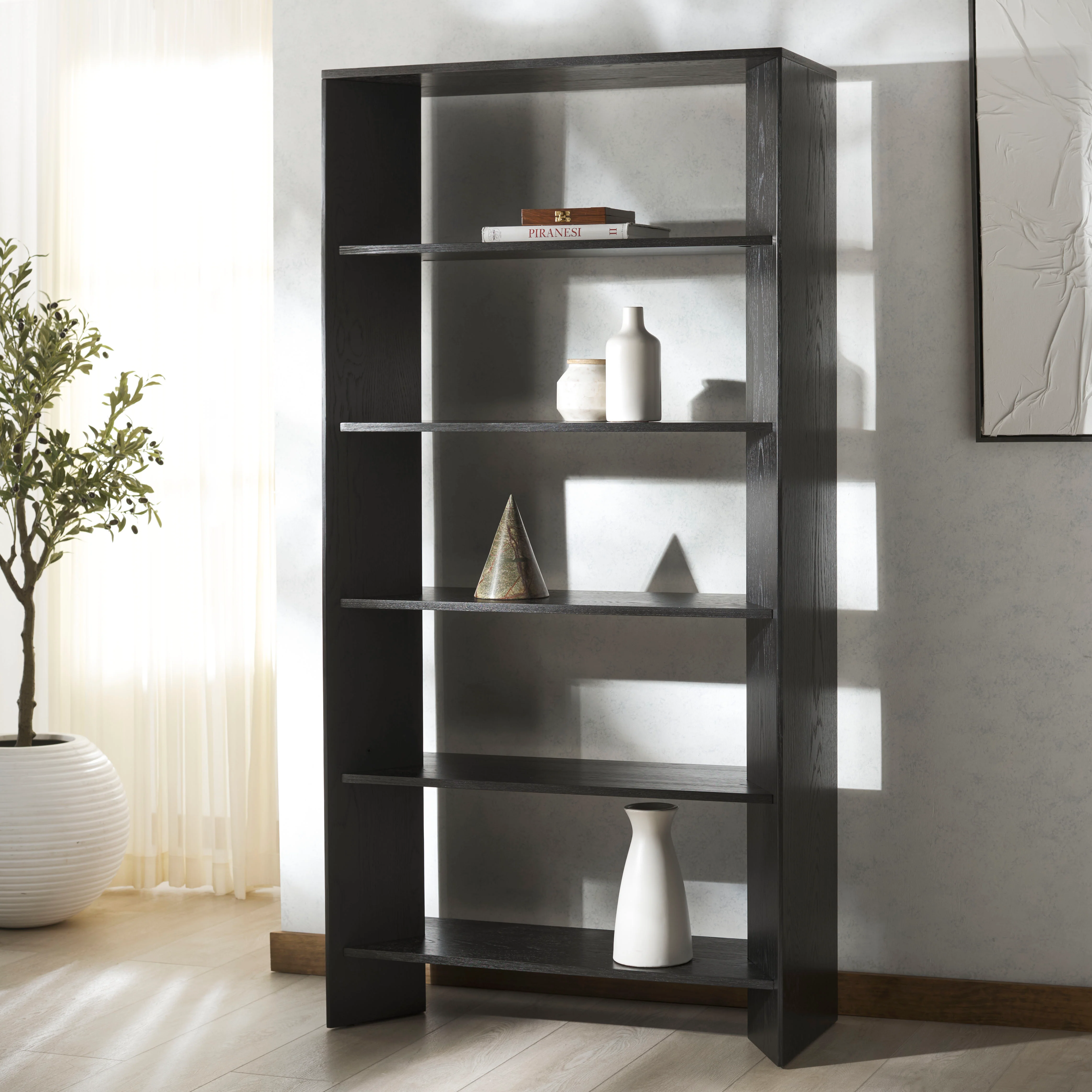 Norrington Wood 5 Shelf Bookshelf - Image 2