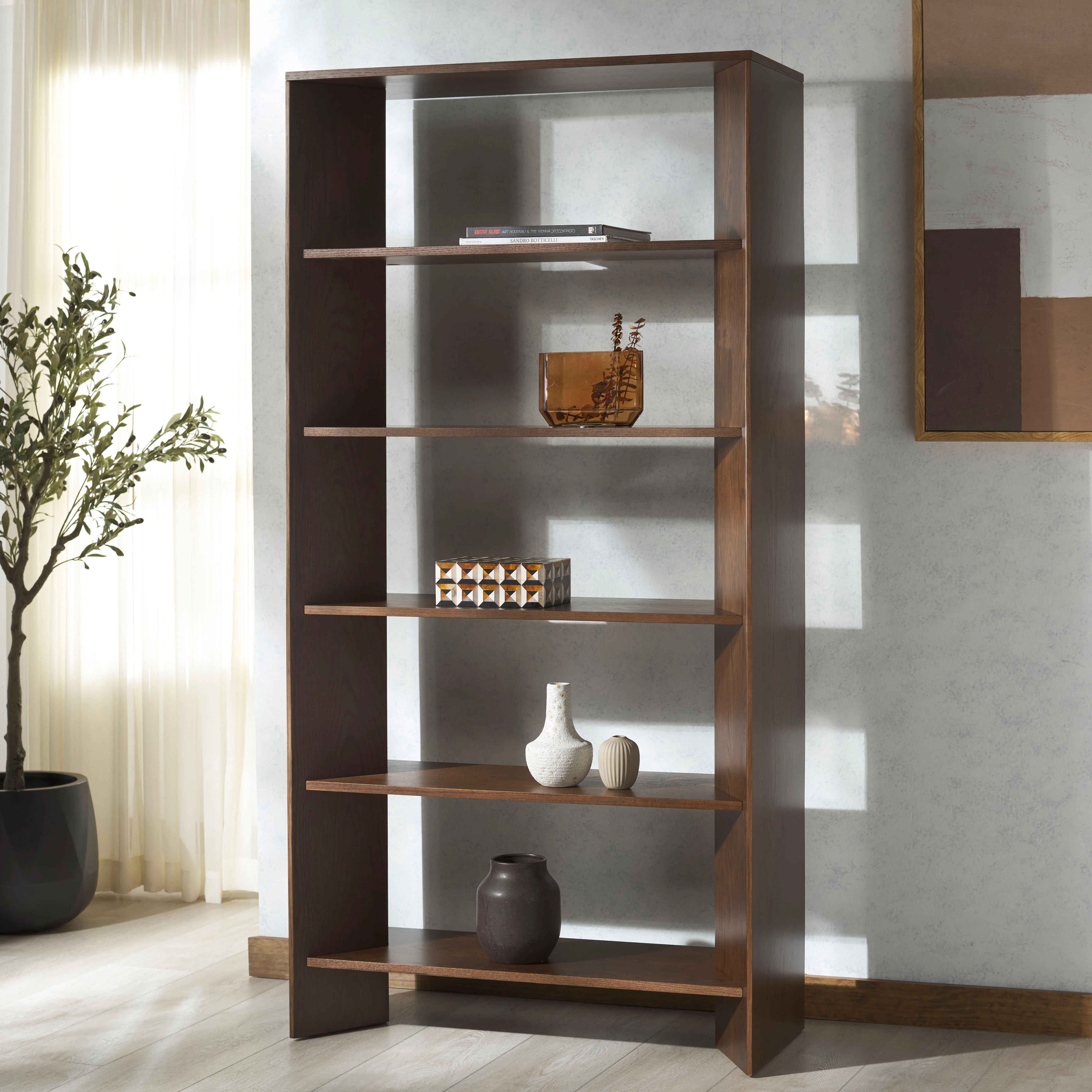 Norrington Wood 5 Shelf Bookshelf - Image 21