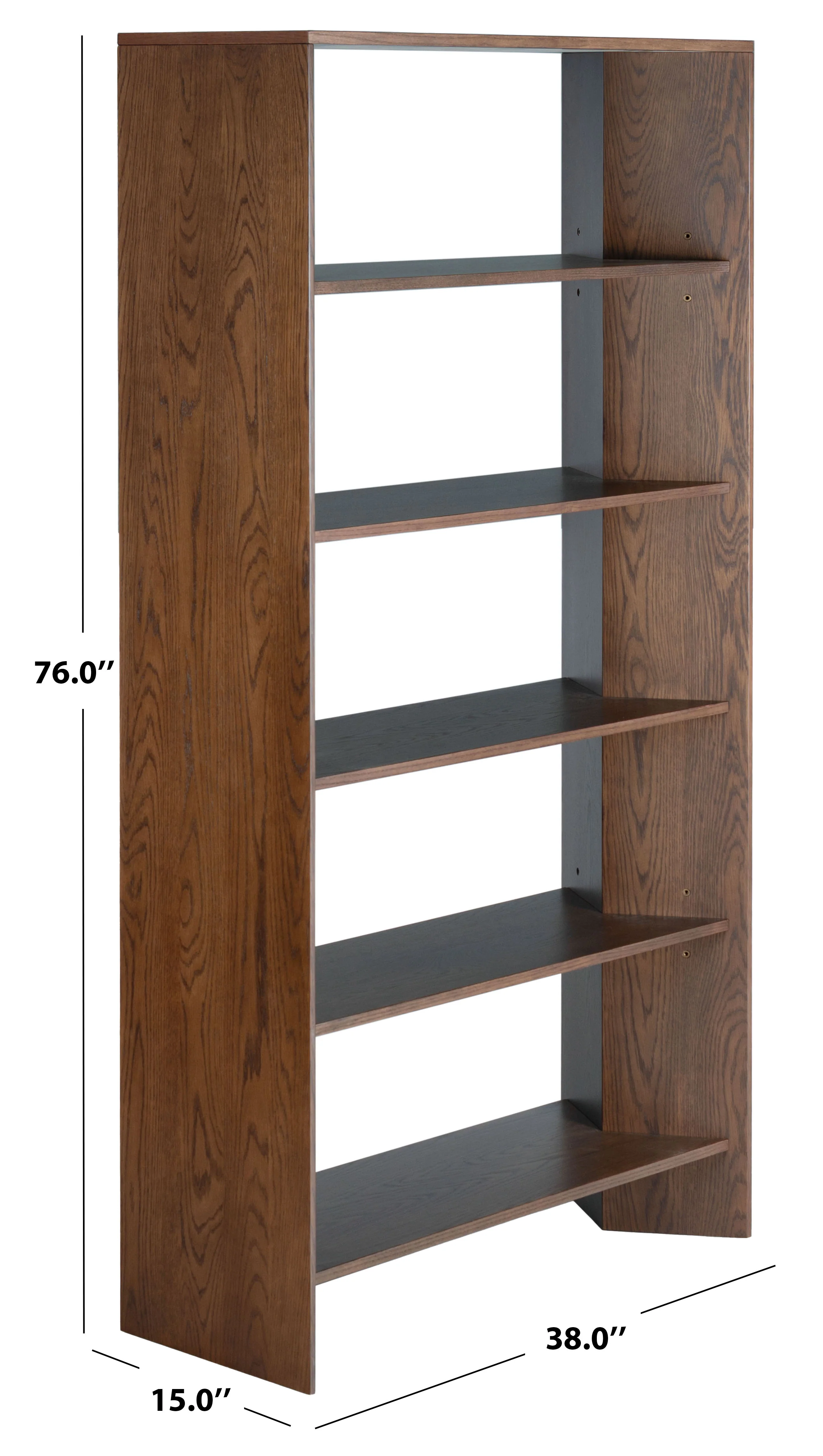 Norrington Wood 5 Shelf Bookshelf - Image 24