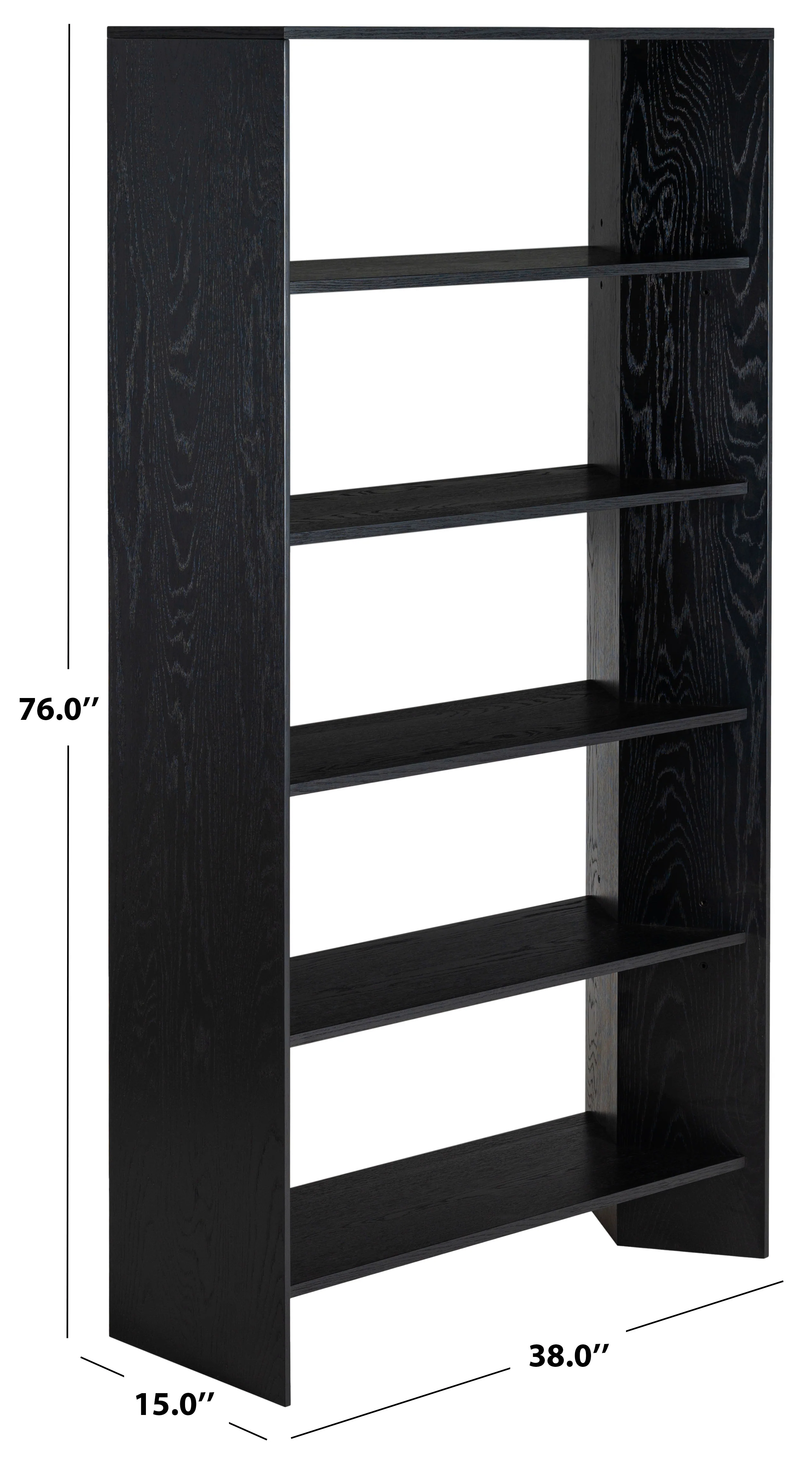 Norrington Wood 5 Shelf Bookshelf - Image 5