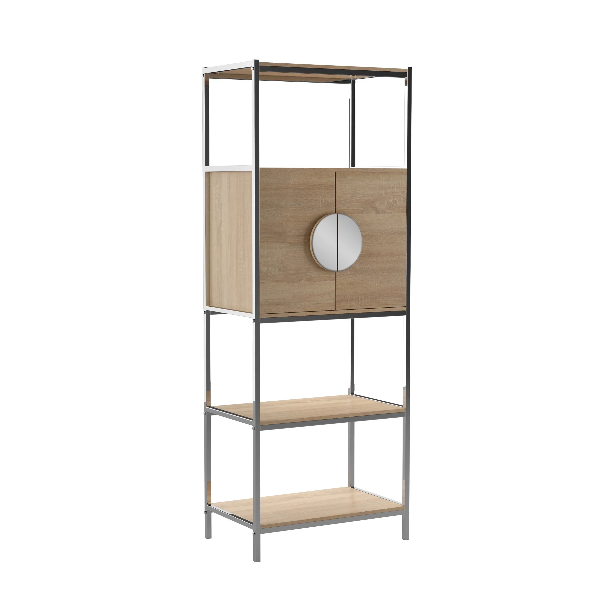 Northdom Tall Bar Cabinet w/ Wine Storage