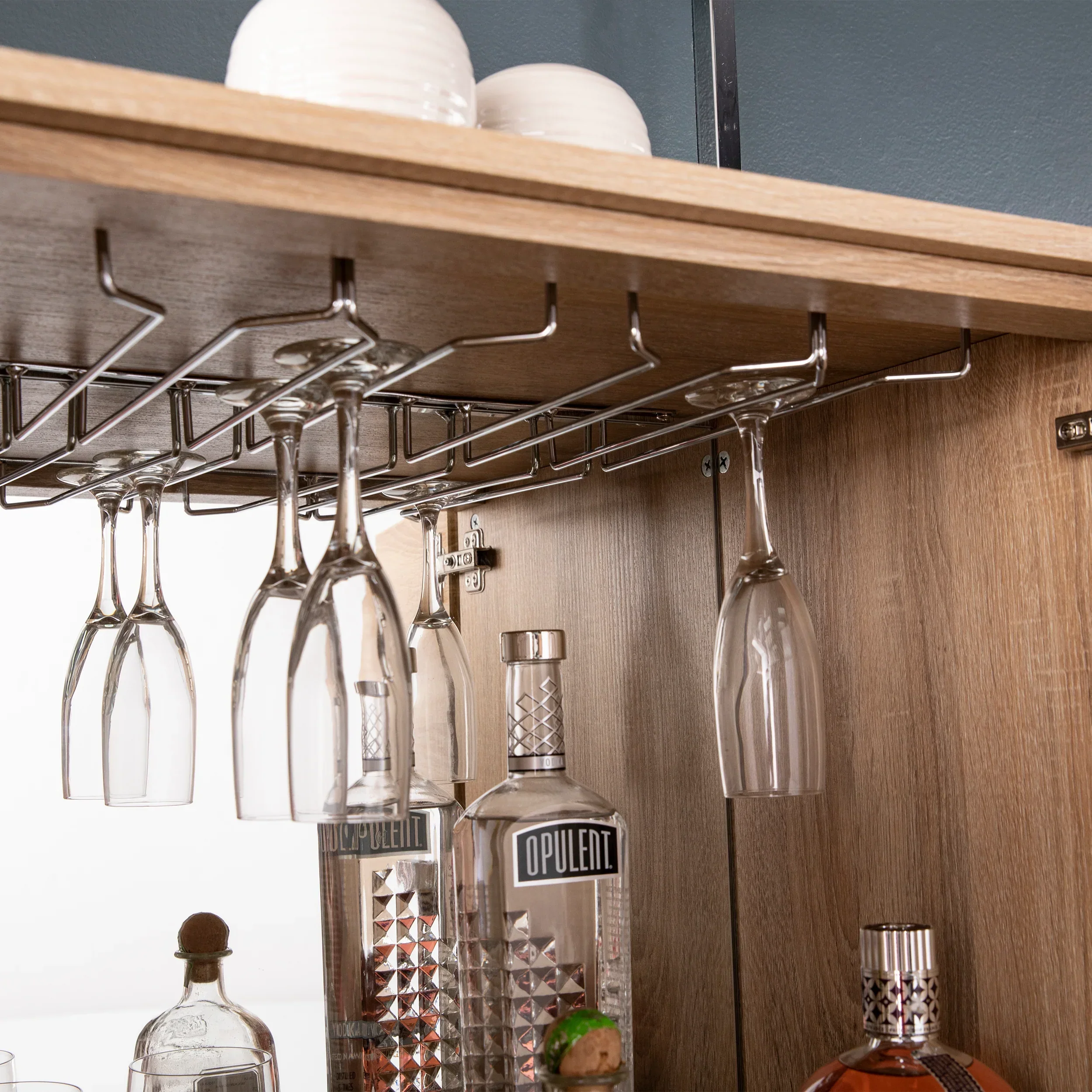 Northdom Tall Bar Cabinet w/ Wine Storage - Image 5
