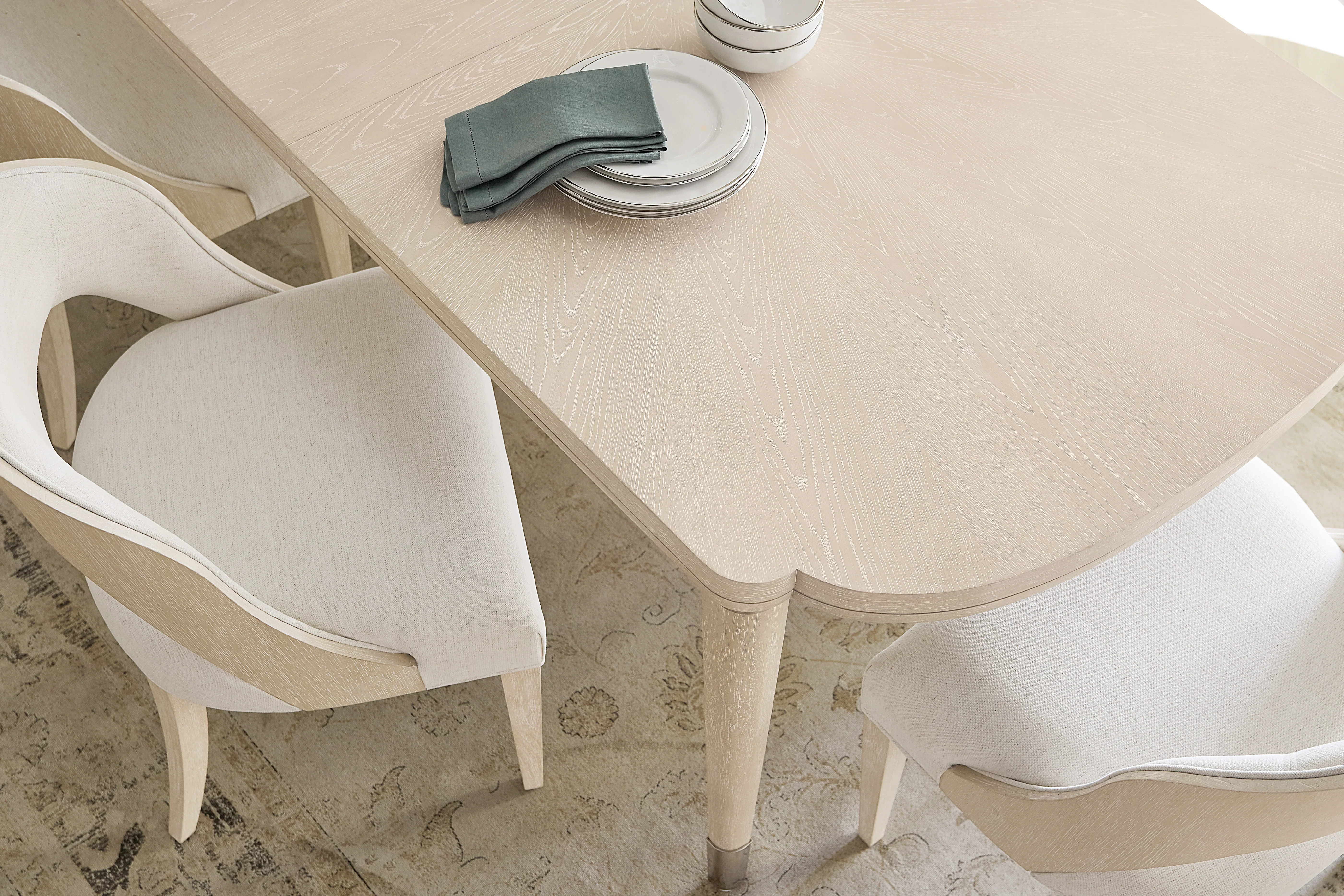 Nouveau Chic Rectangle Dining Table with 1-22in Leaf - Image 6