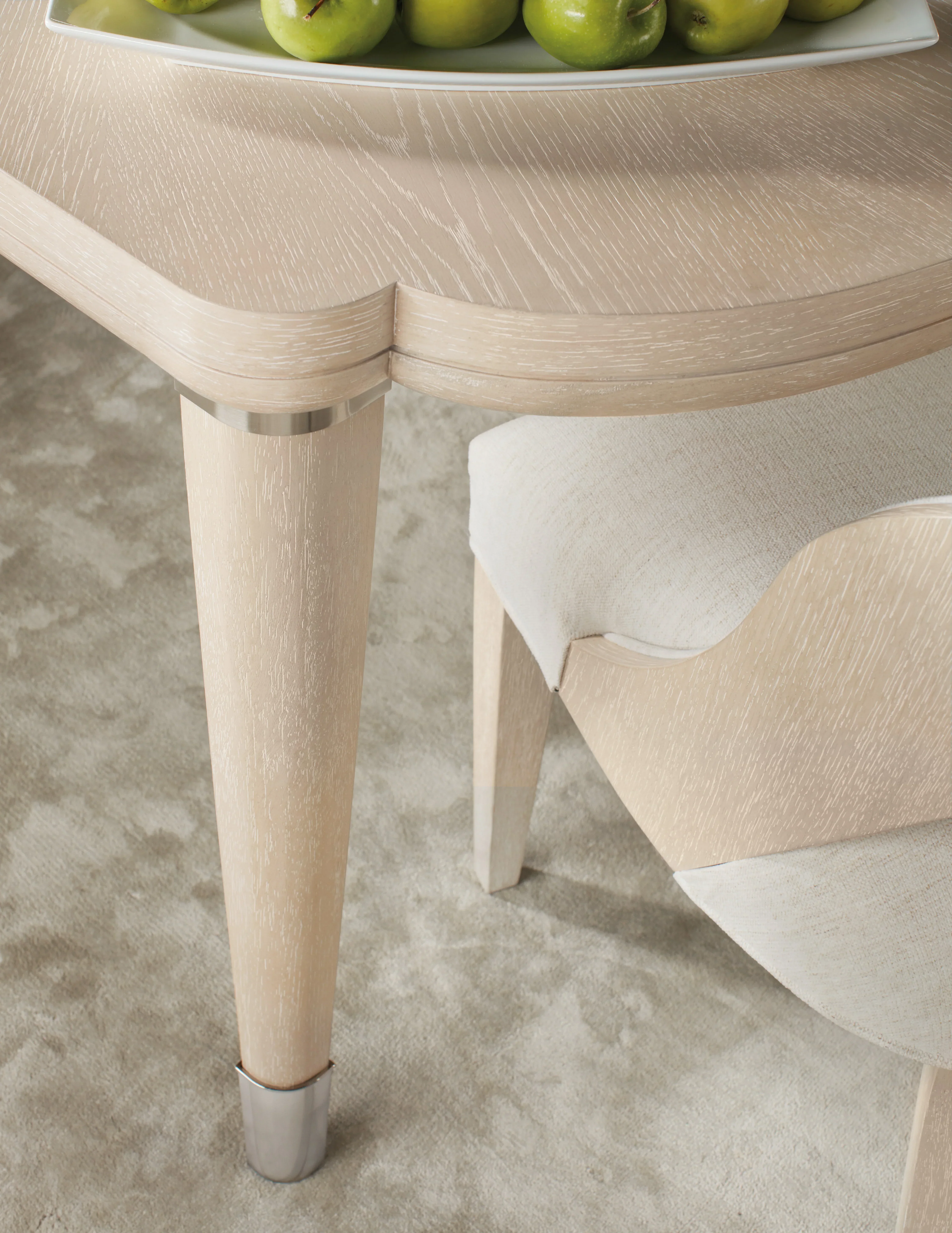 Nouveau Chic Rectangle Dining Table with 1-22in Leaf - Image 7