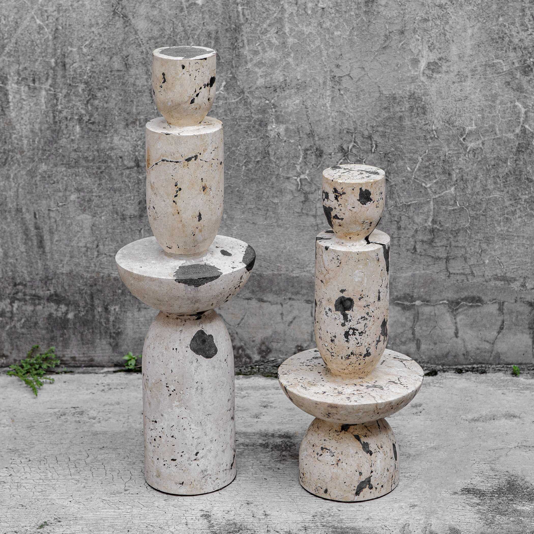 Nouveau Tower Sculptures - Set of 2 - Image 3