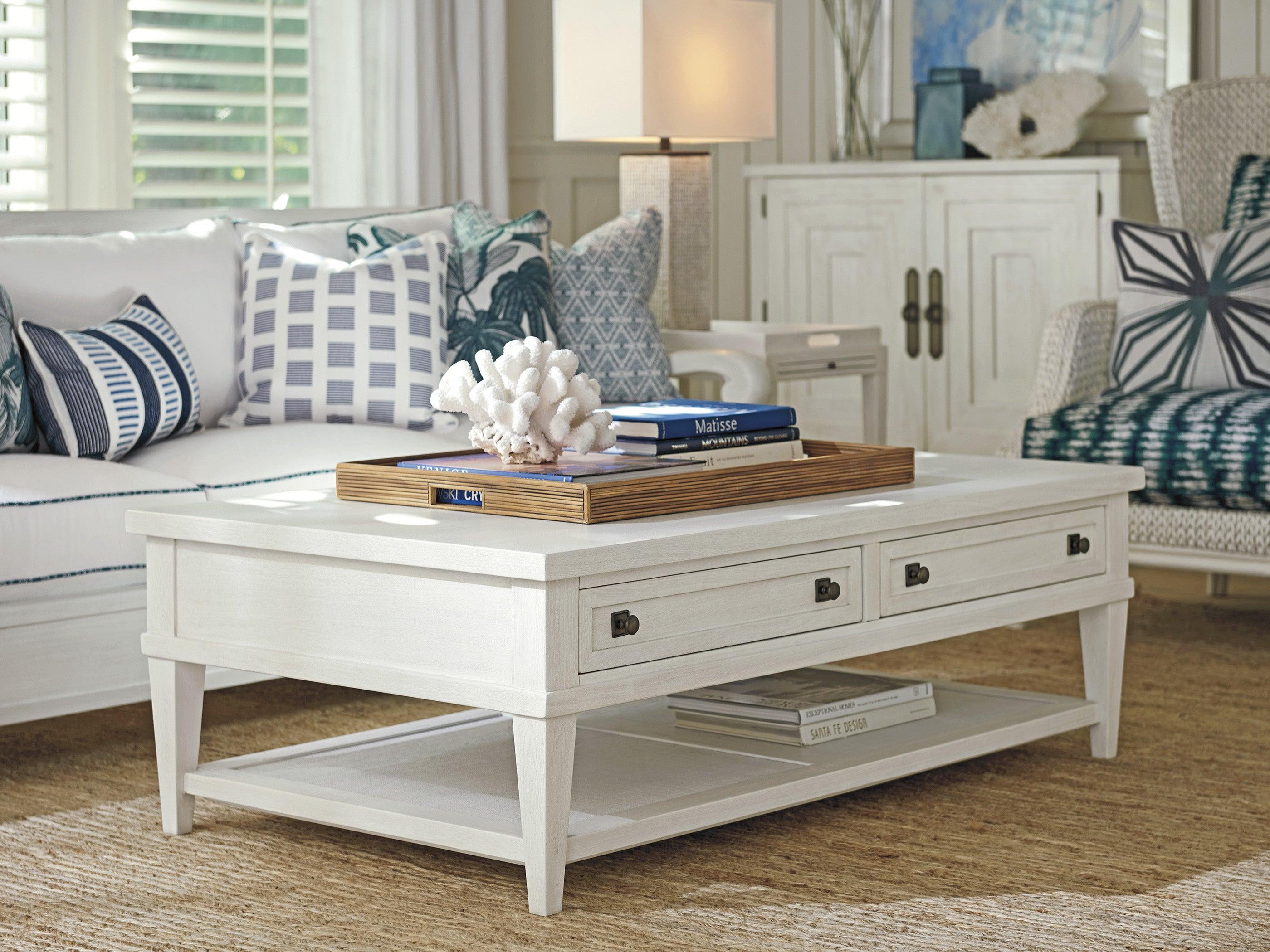 Ocean Breeze Palm Coast Rectangular Cocktail Table - Image 2