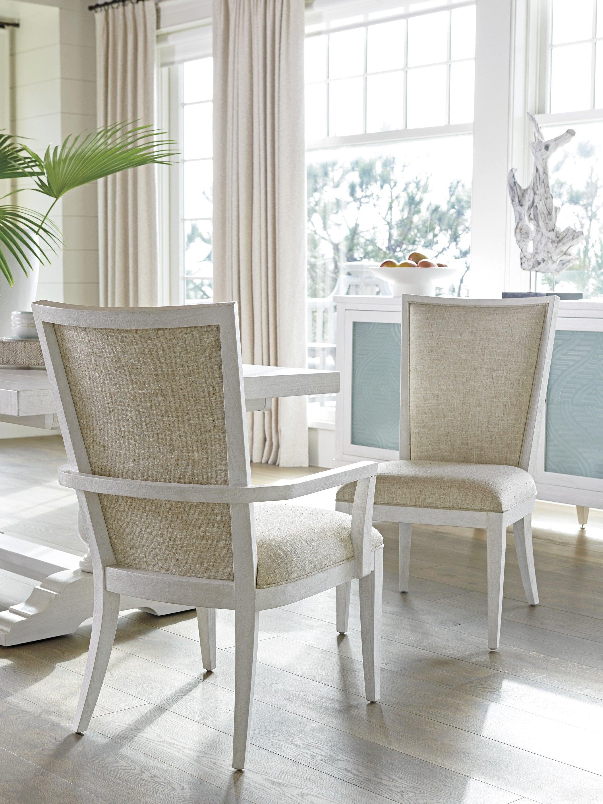 Ocean Breeze Sea Winds Upholstered Arm Chair - Set of 2 - Image 2