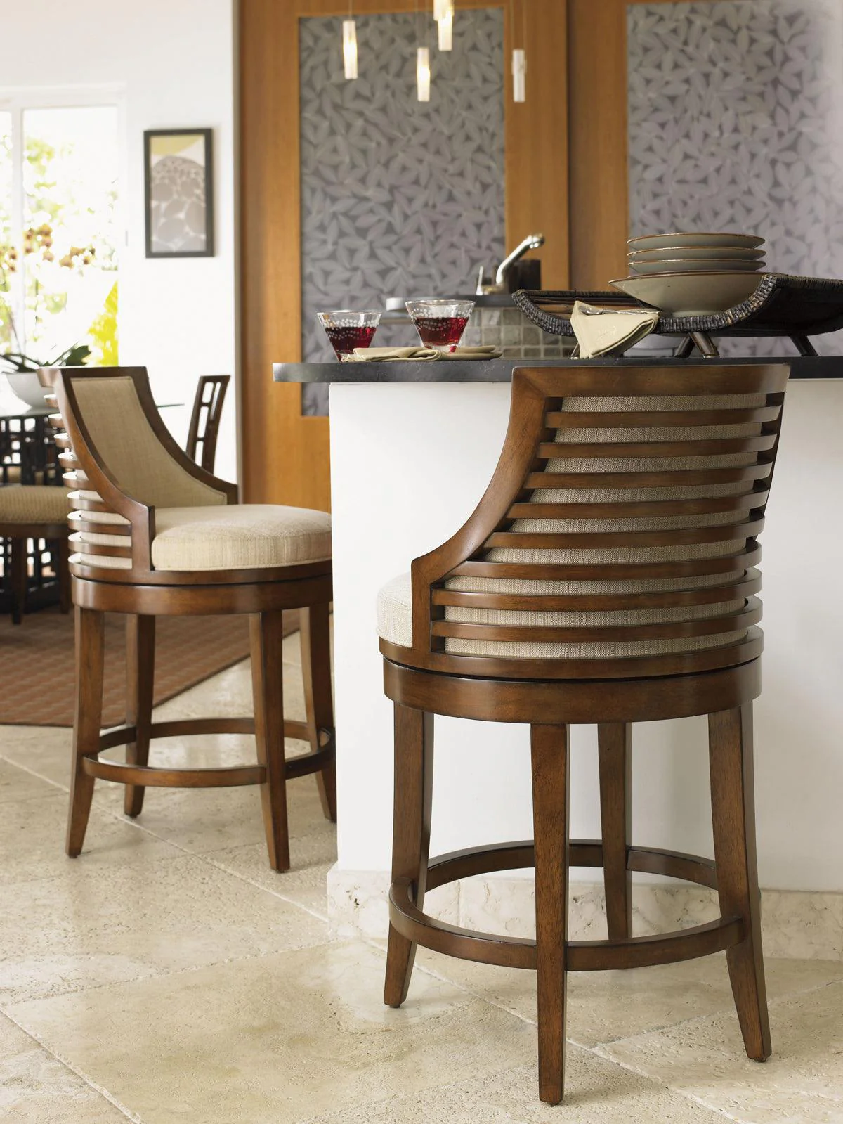 Ocean Club Cabana Swivel Counter Stool - Image 2