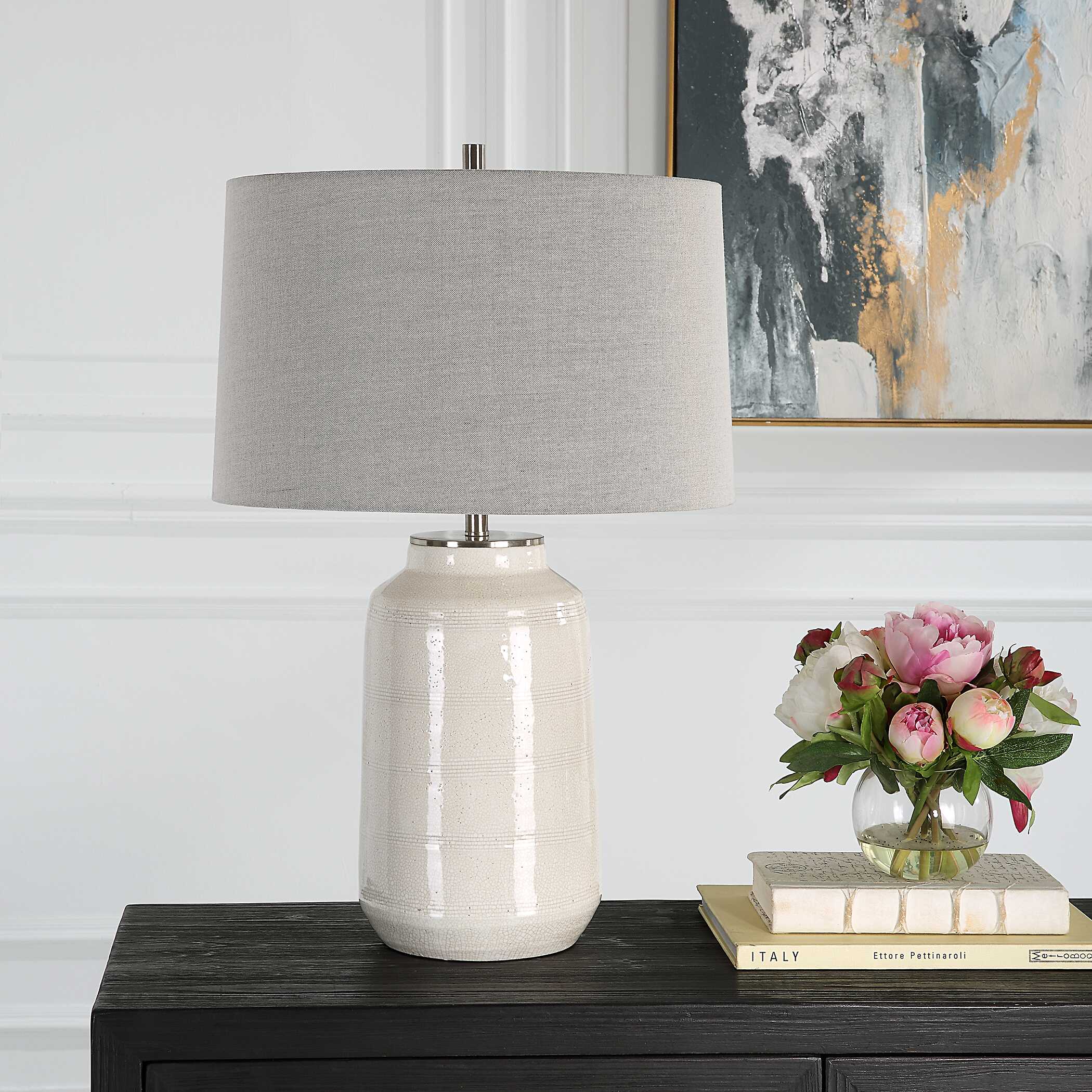 Odawa White Farmhouse Table Lamp - Image 3