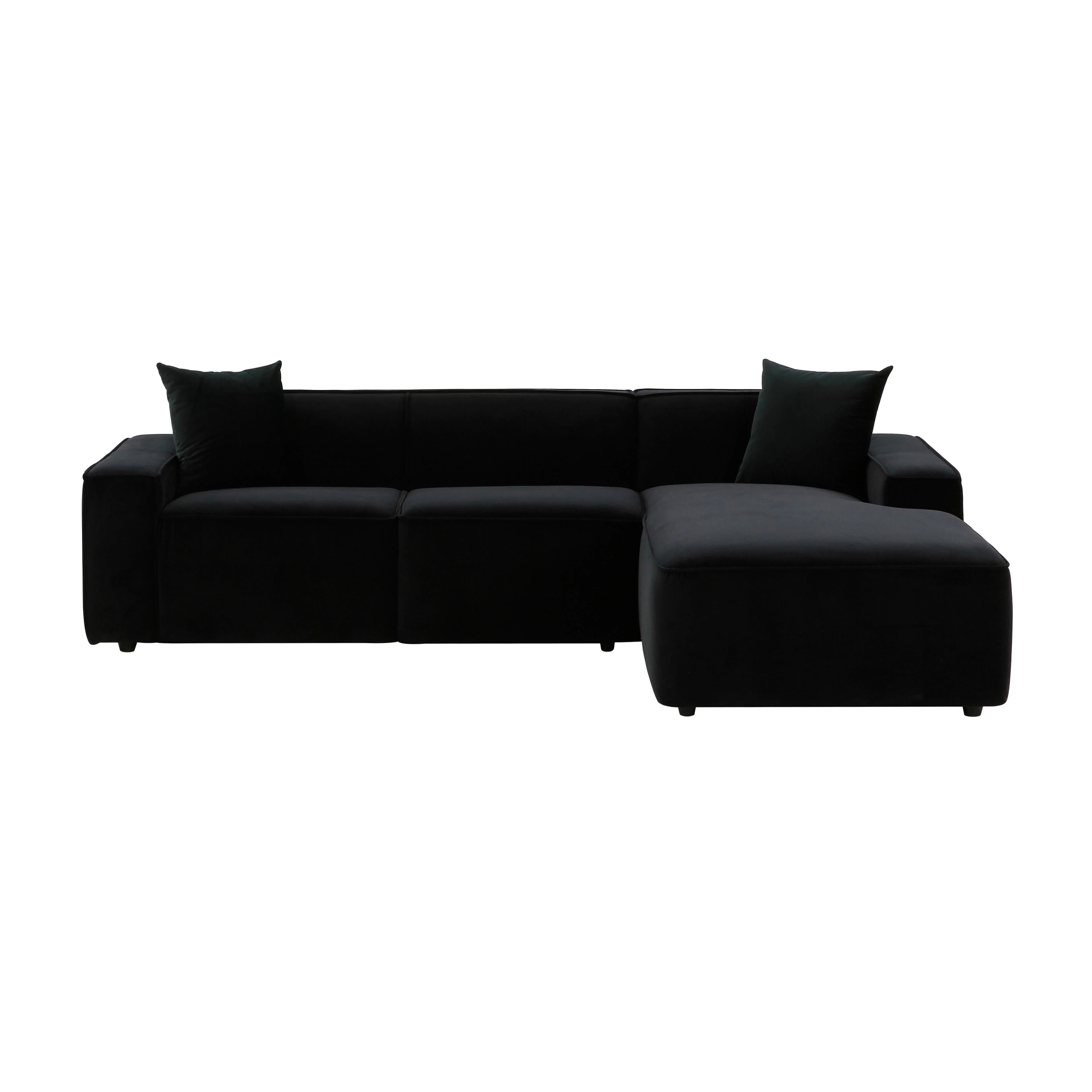 Olafur Black Velvet Sectional - RAF - Image 3