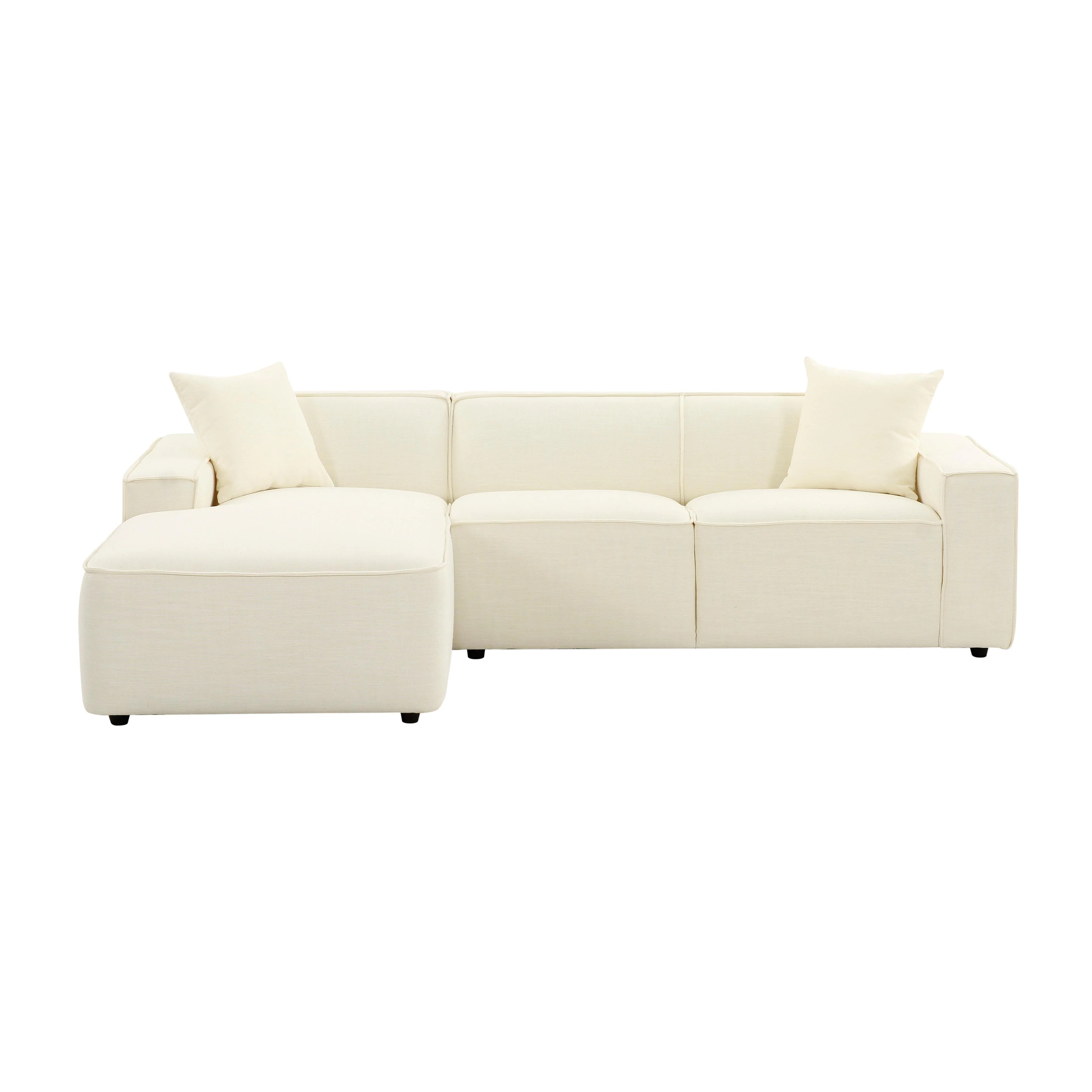 Olafur Cream Linen Sectional - LAF - Image 3