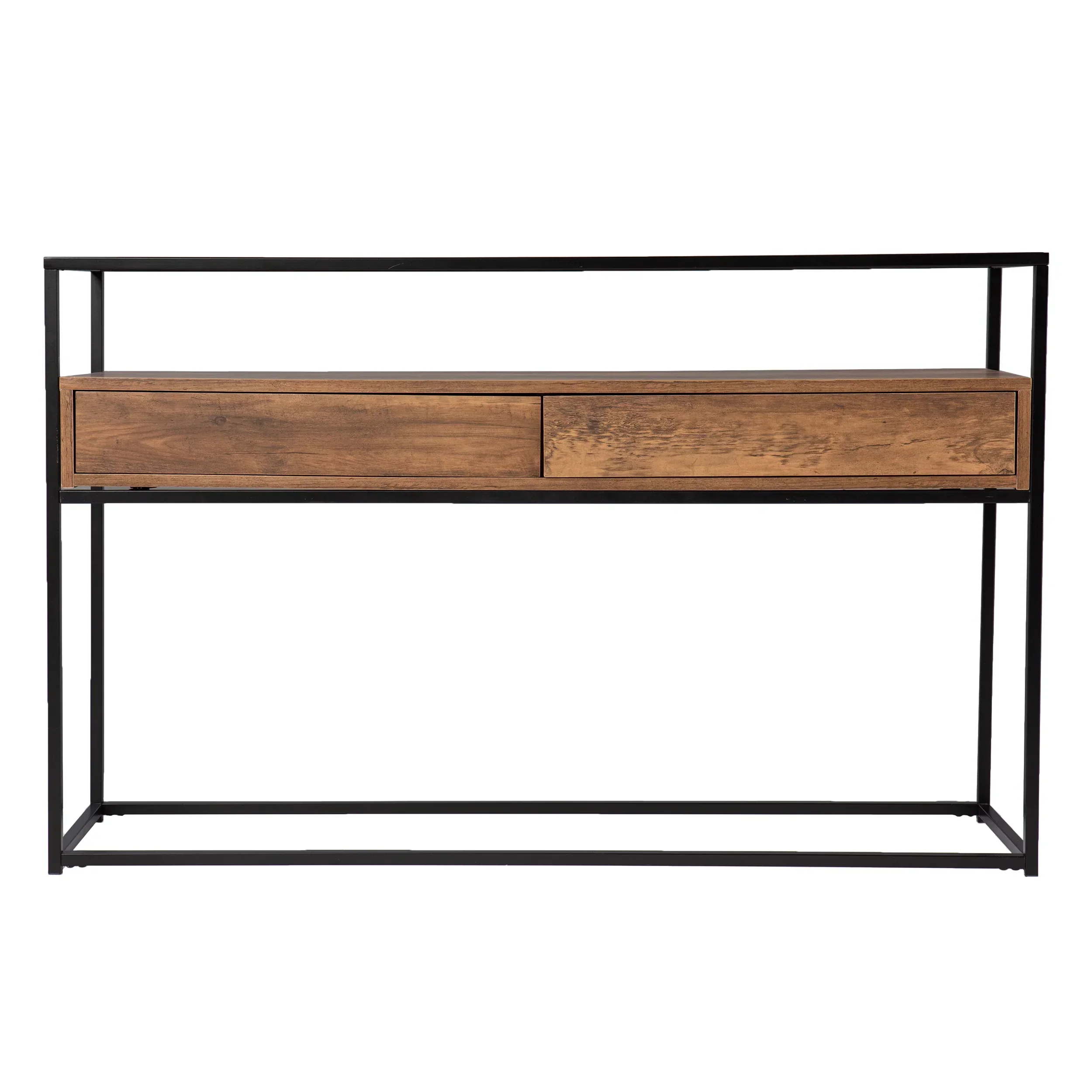 Olivern Glass-Top Console Table w/ Storage - Image 3