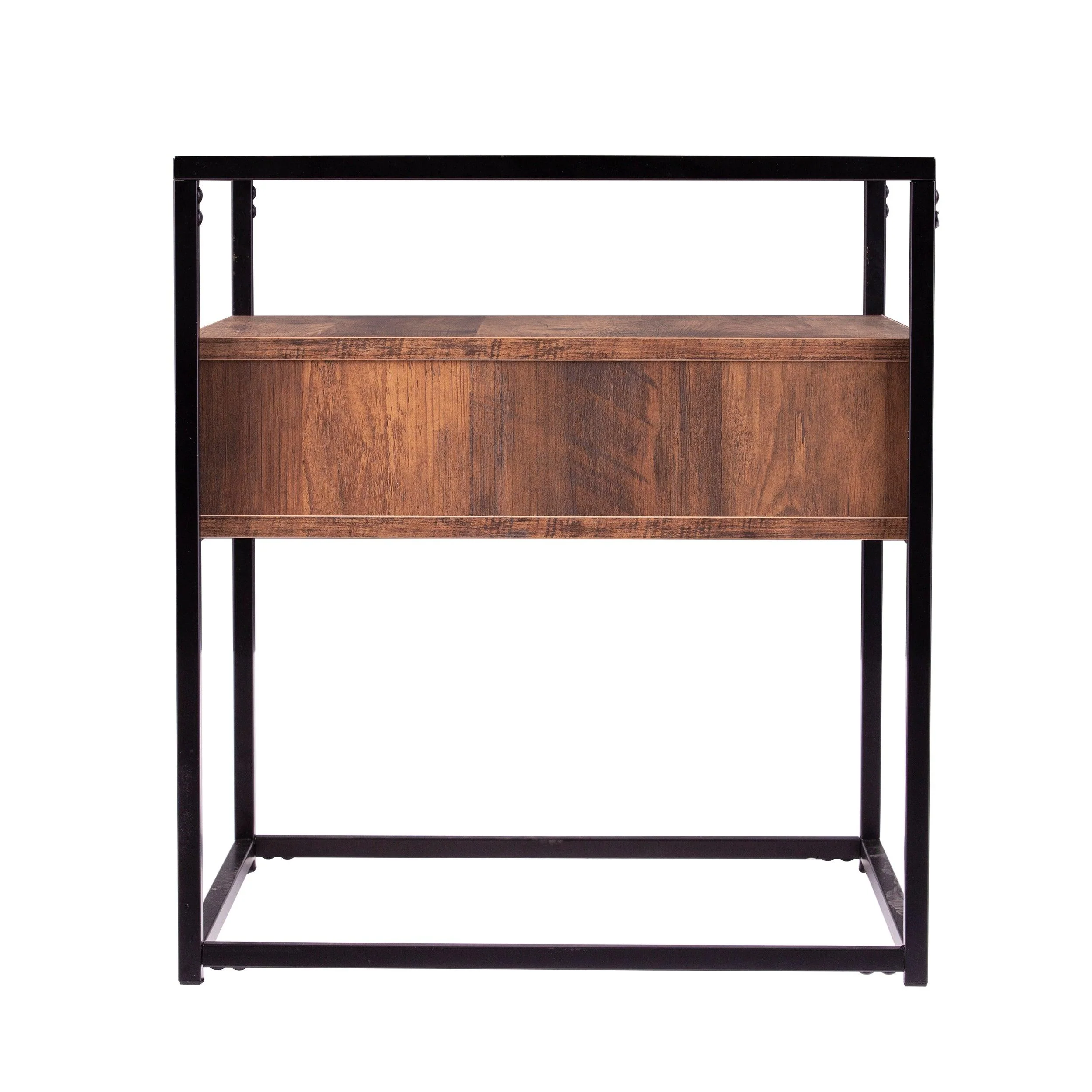 Olivern Glass-Top End Table w/ Storage - Image 2