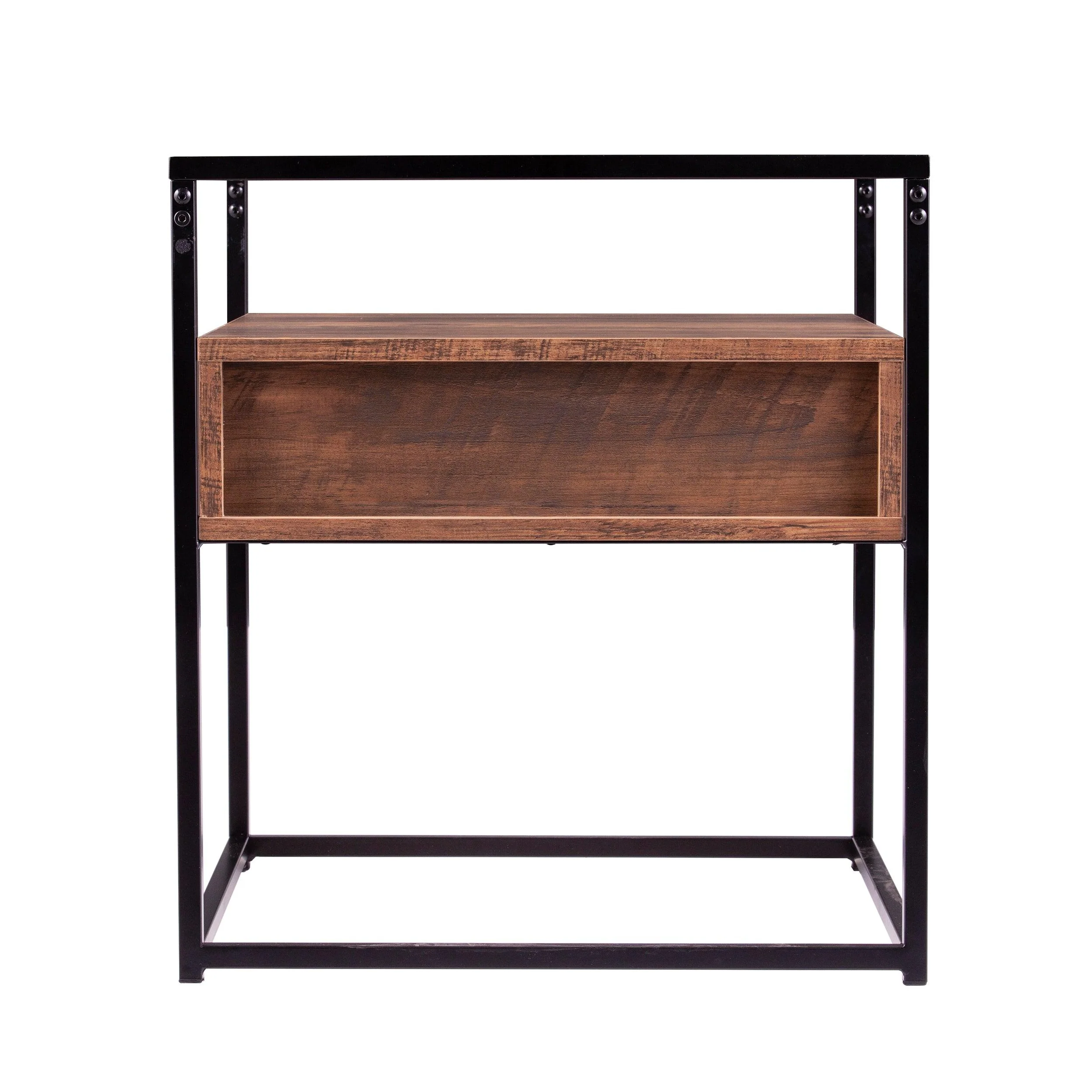 Olivern Glass-Top End Table w/ Storage - Image 3