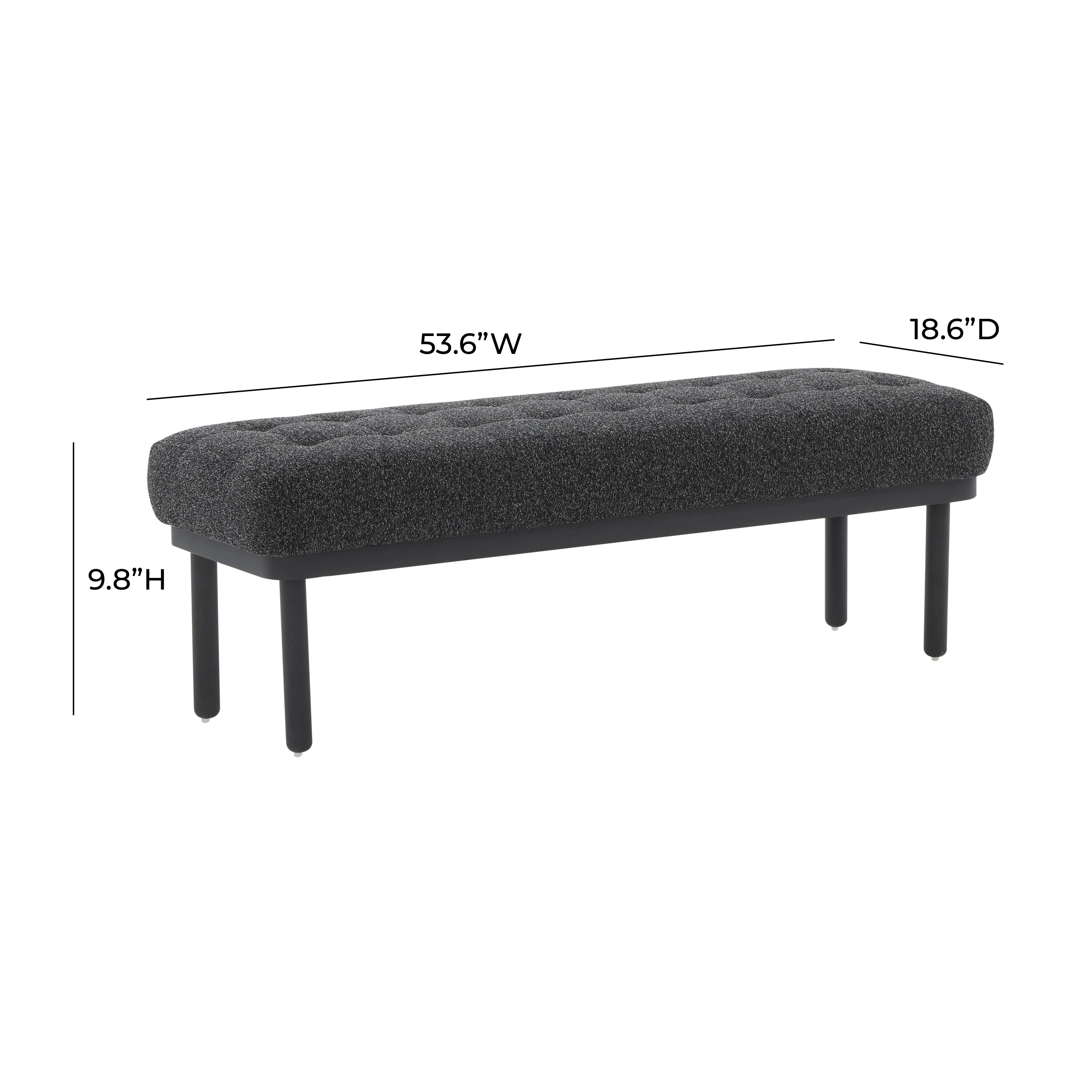 Olivia Black Boucle Bench - Image 6