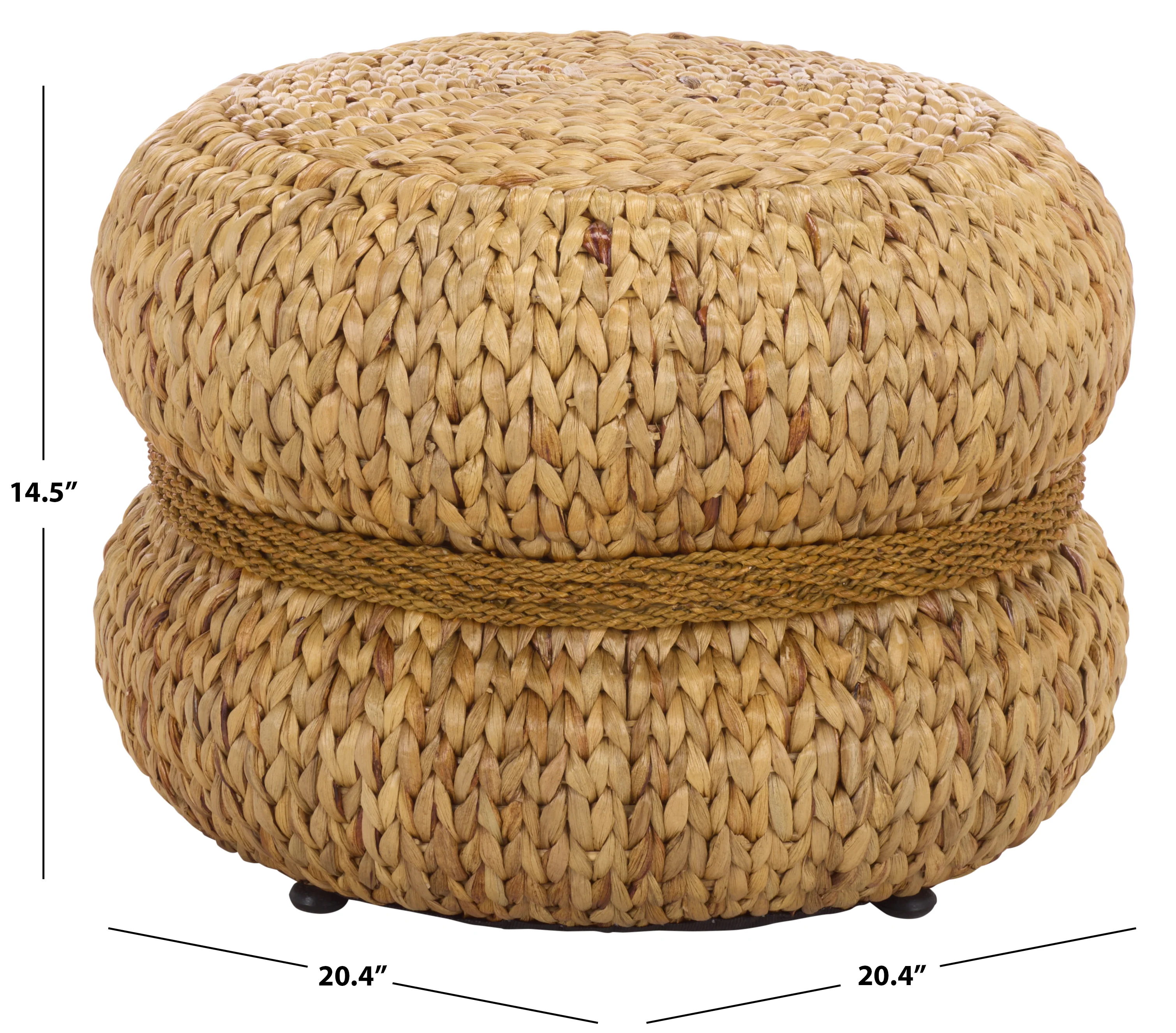 Olwynn Water Hyacinth Ottoman - Image 5