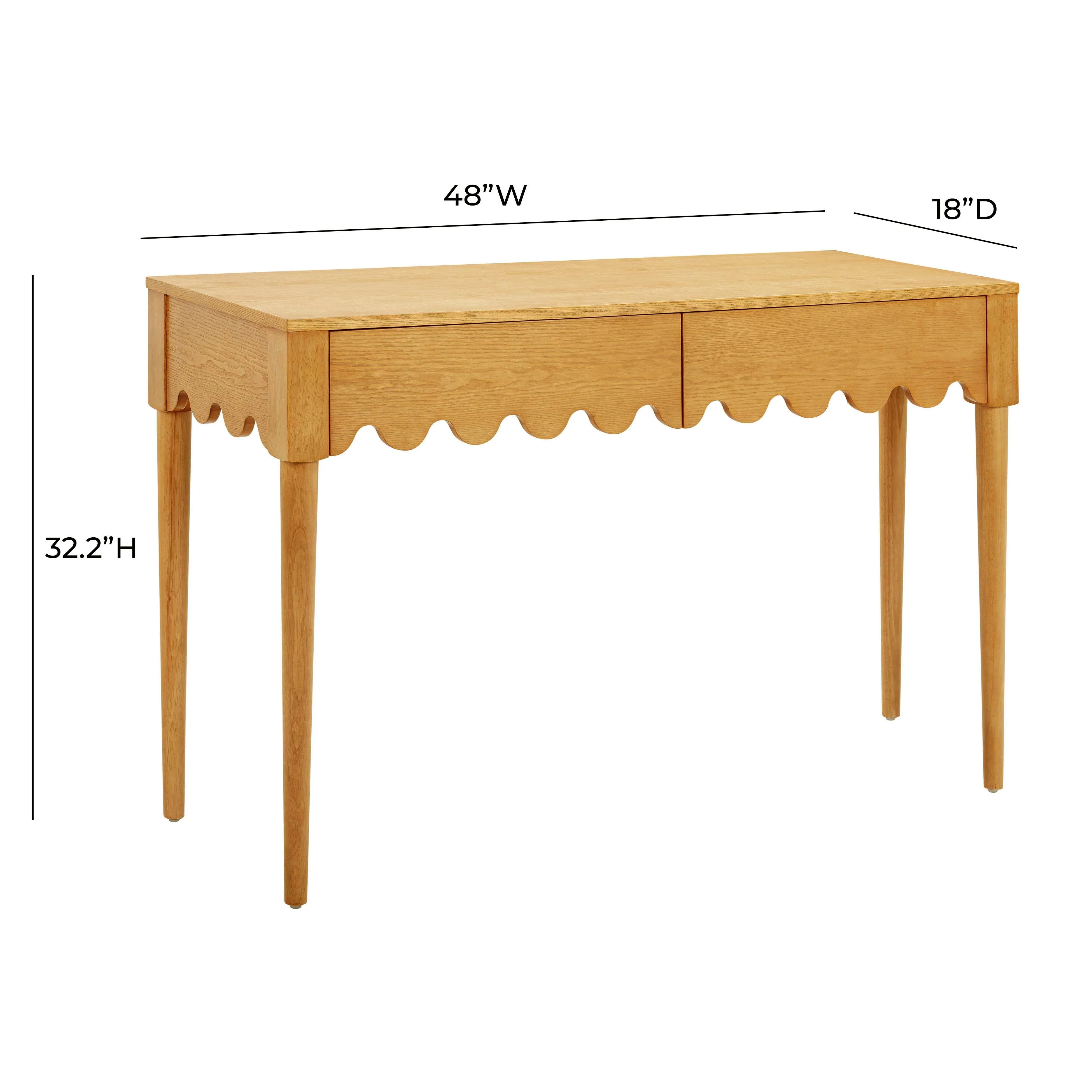 Oodle Natural Ash 2-Drawer Desk - Image 12