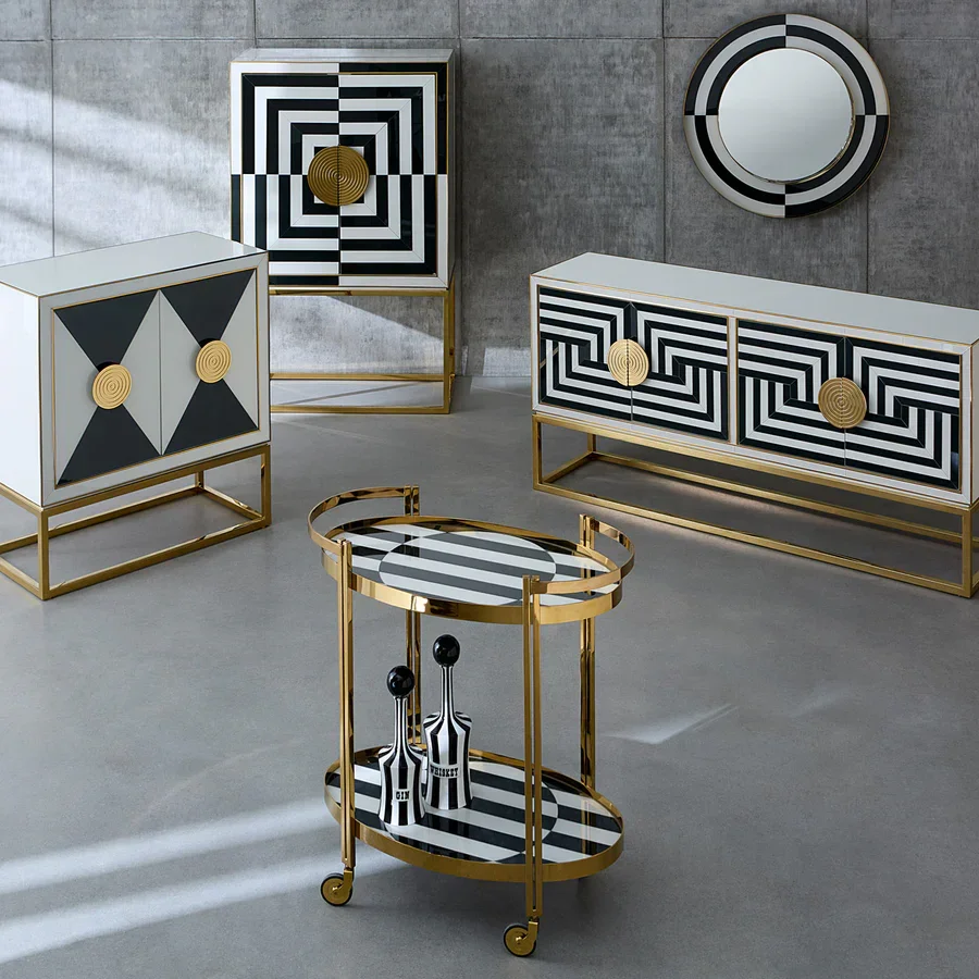 Op Art Bar Cart - Image 2