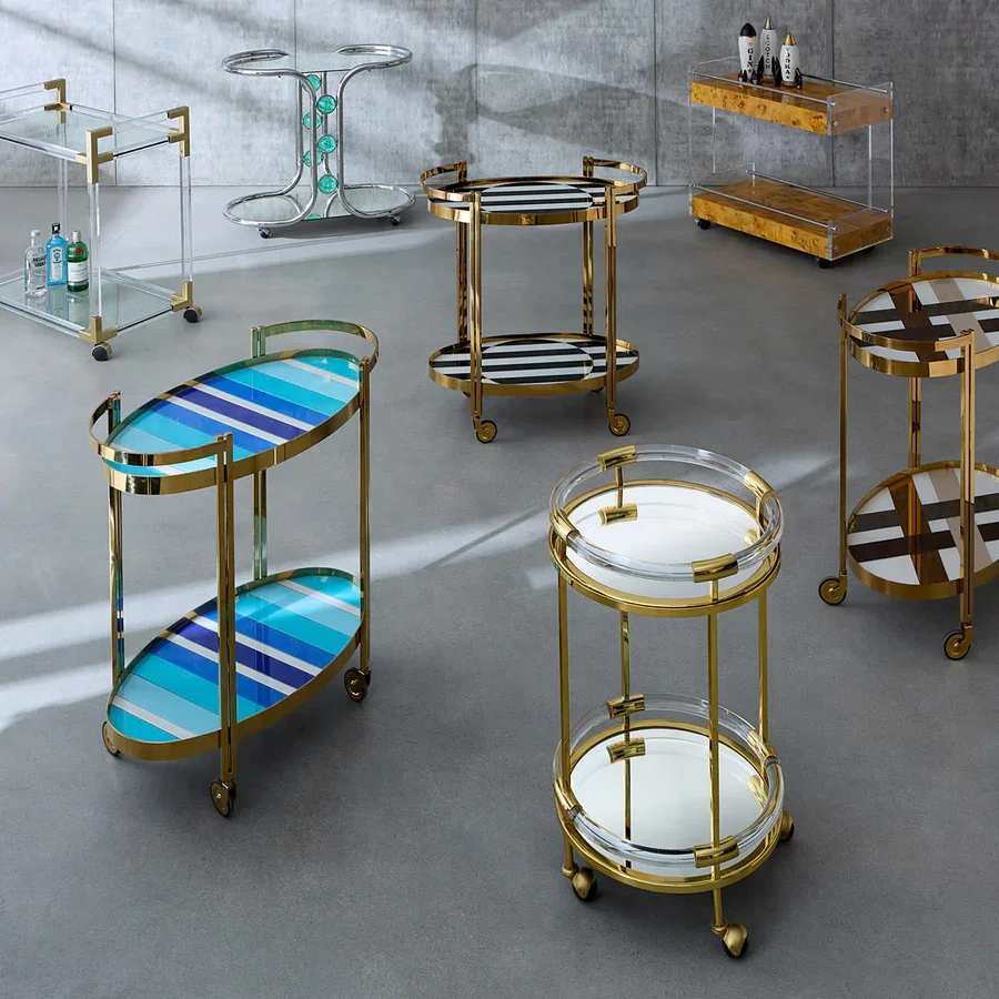 Op Art Bar Cart - Image 3