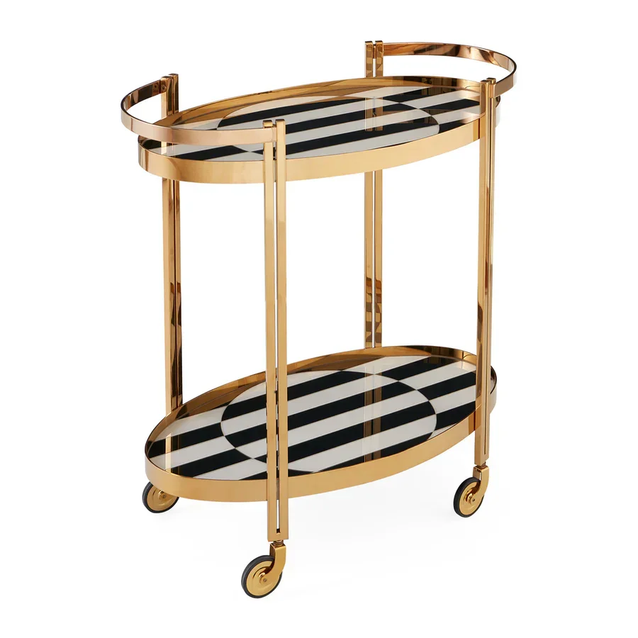 Op Art Bar Cart - Image 5