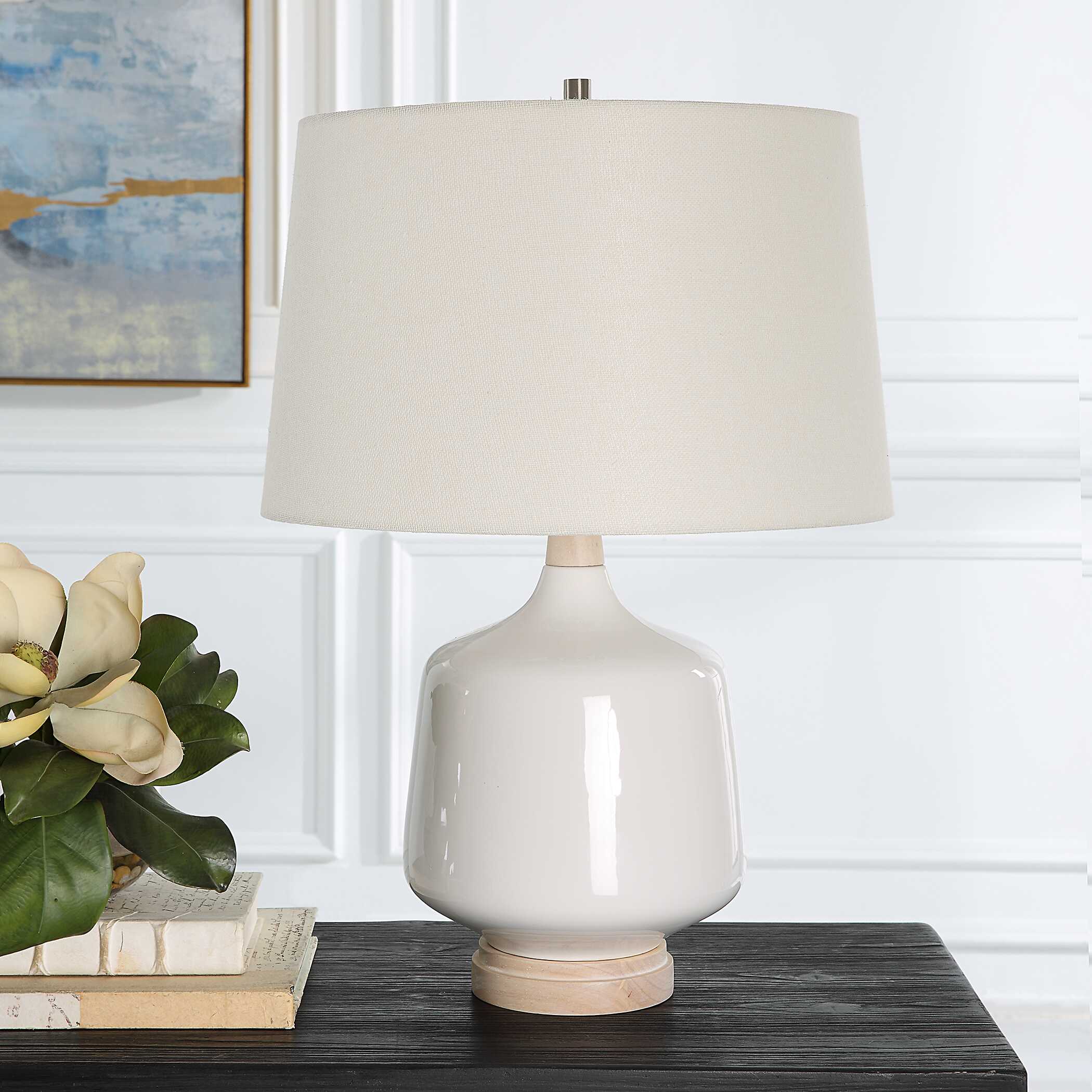 Opal Gloss White Table Lamp - Image 3