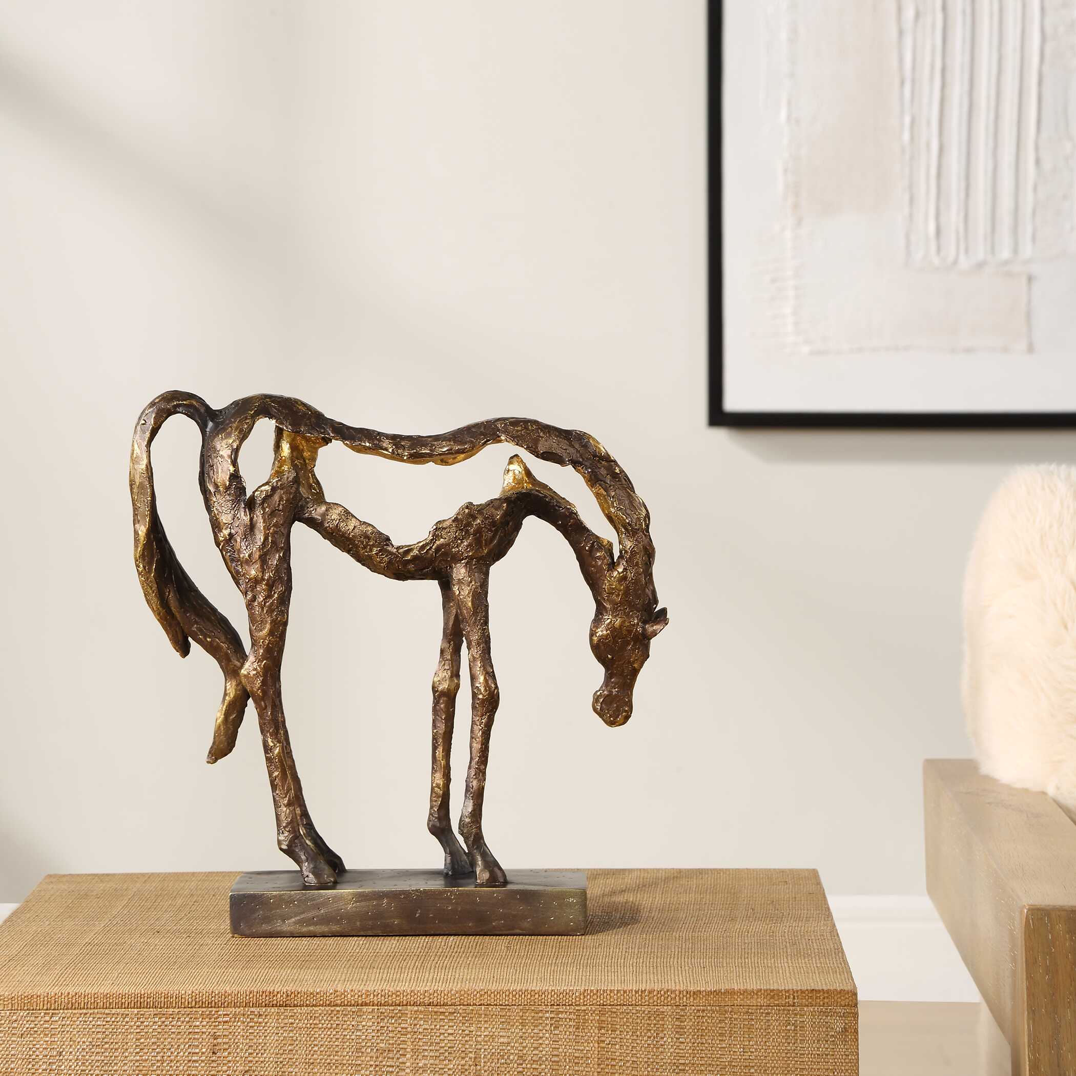Openly Grazing Horse Sculpture - Image 8