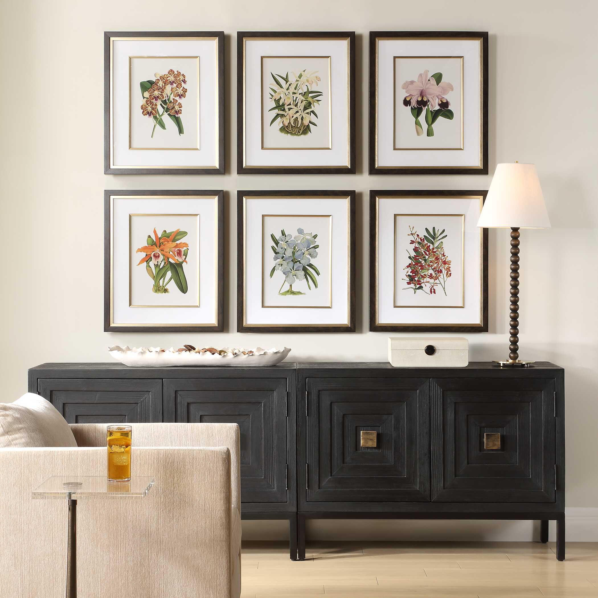Orchid Botanical Framed Prints - Set of 6 - Image 2