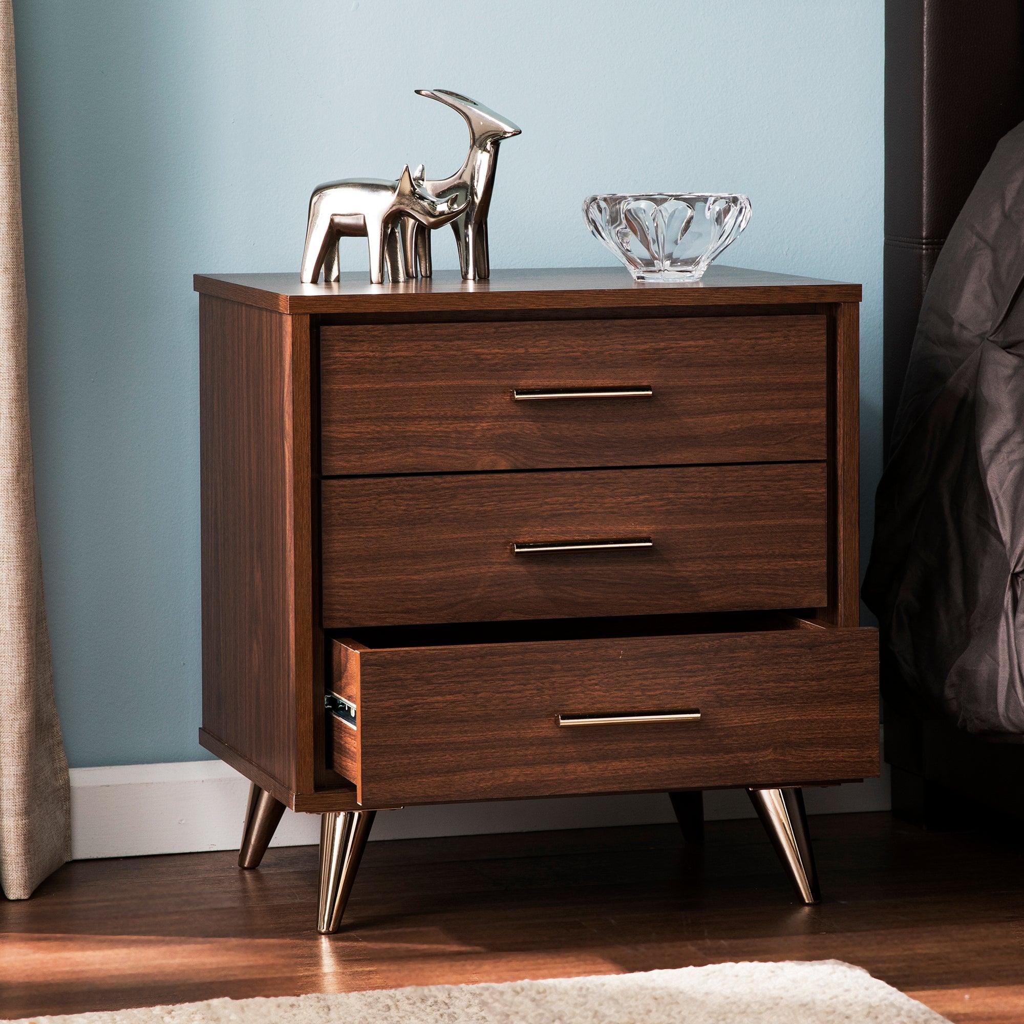 Oren Modern Bedside Table w/ Drawers - Image 10