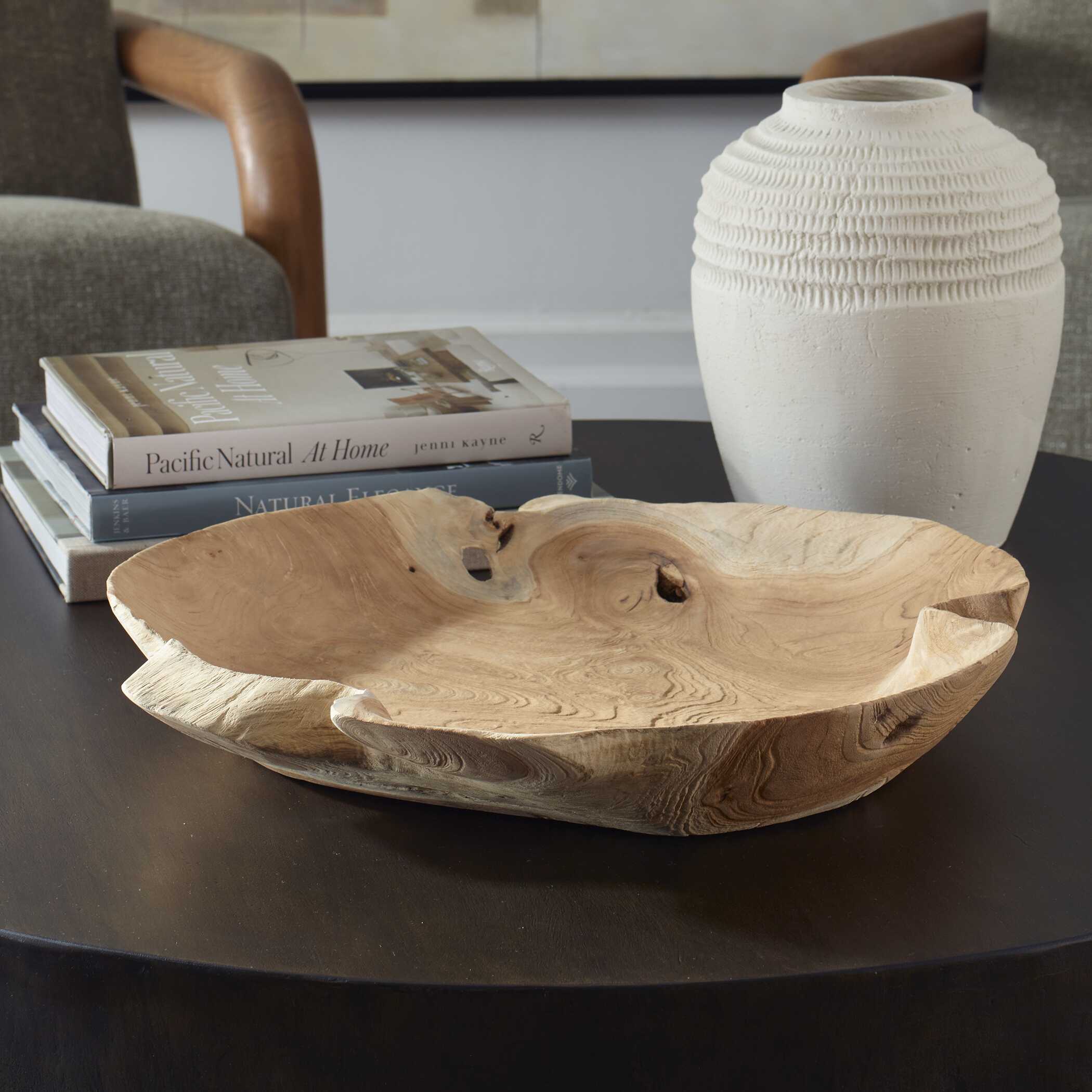 Organic Embrace Outdoor Teak Bowl - Image 6