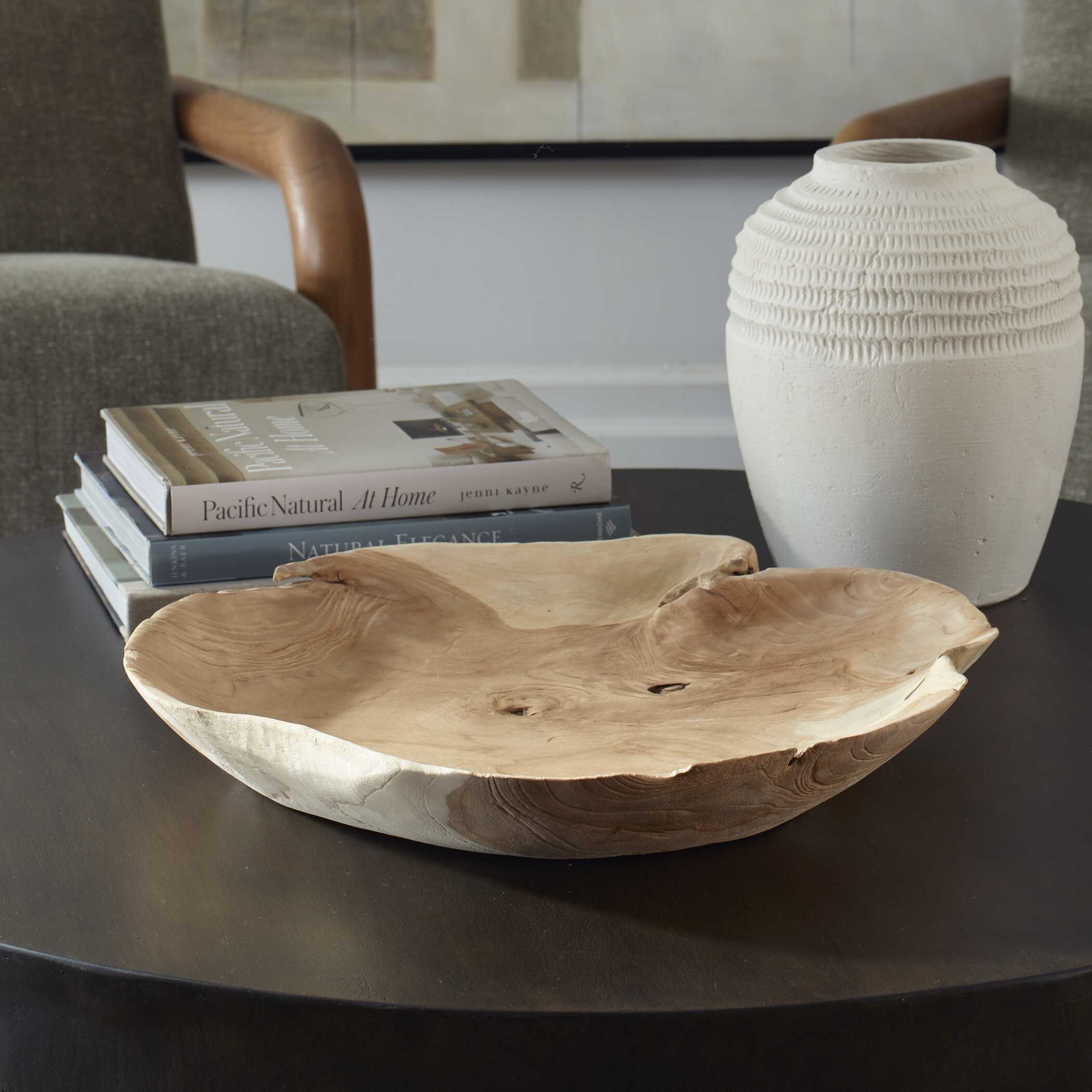Organic Embrace Outdoor Teak Bowl - Image 7