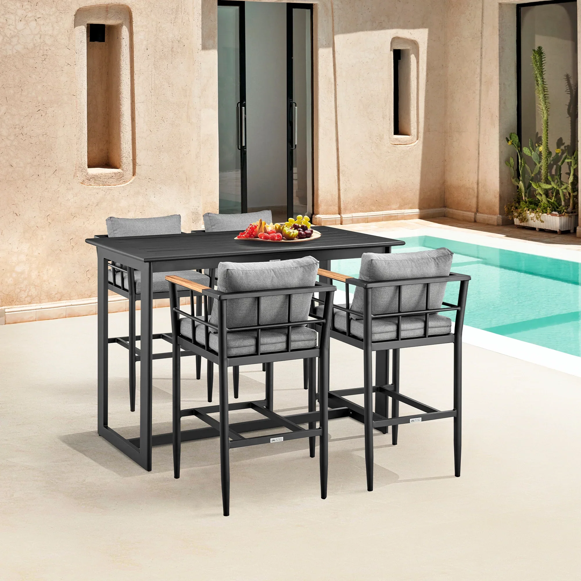 Orlando Outdoor Counter Stool - Set of 2 - Image 9