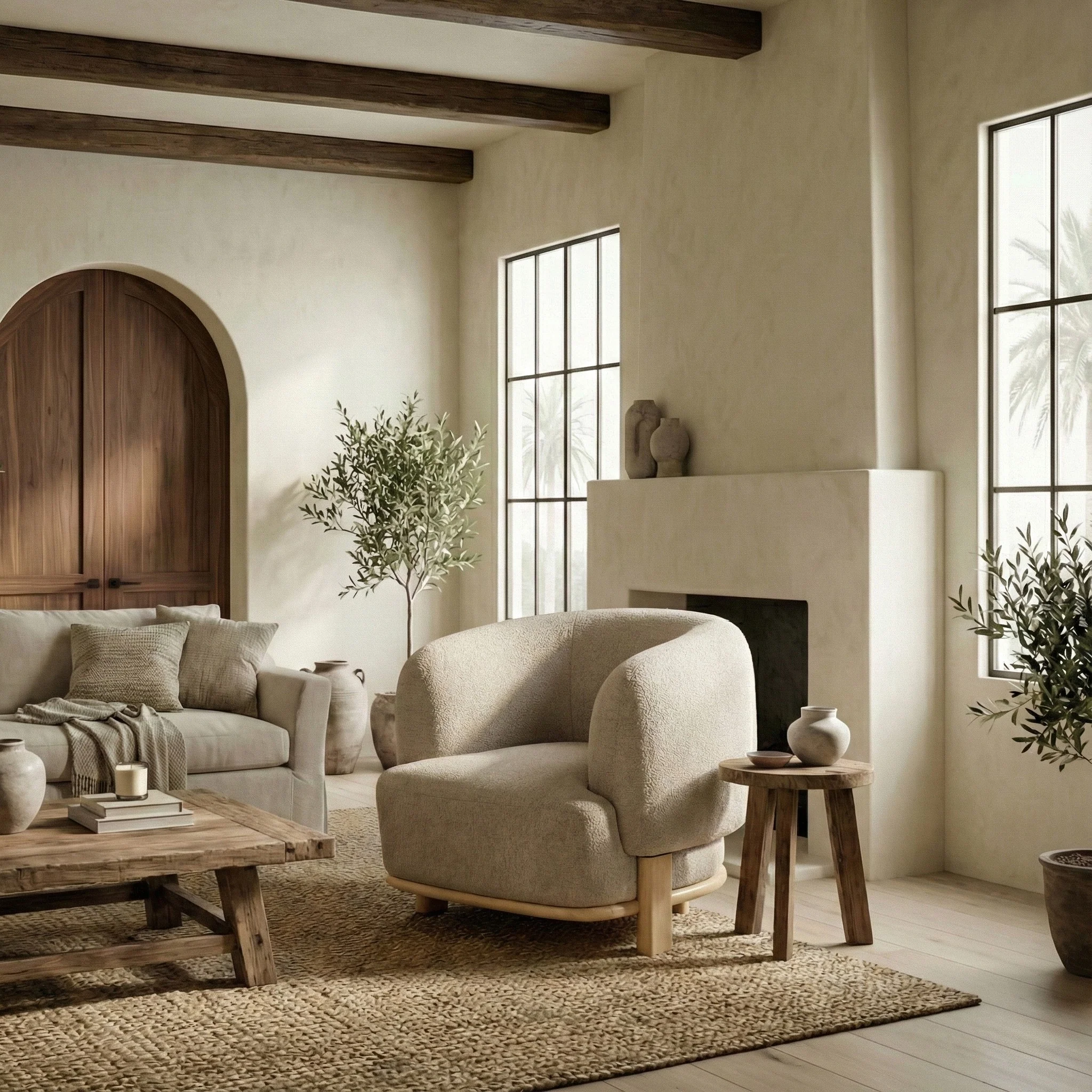 Oscar Boucle Accent Chair - Image 11