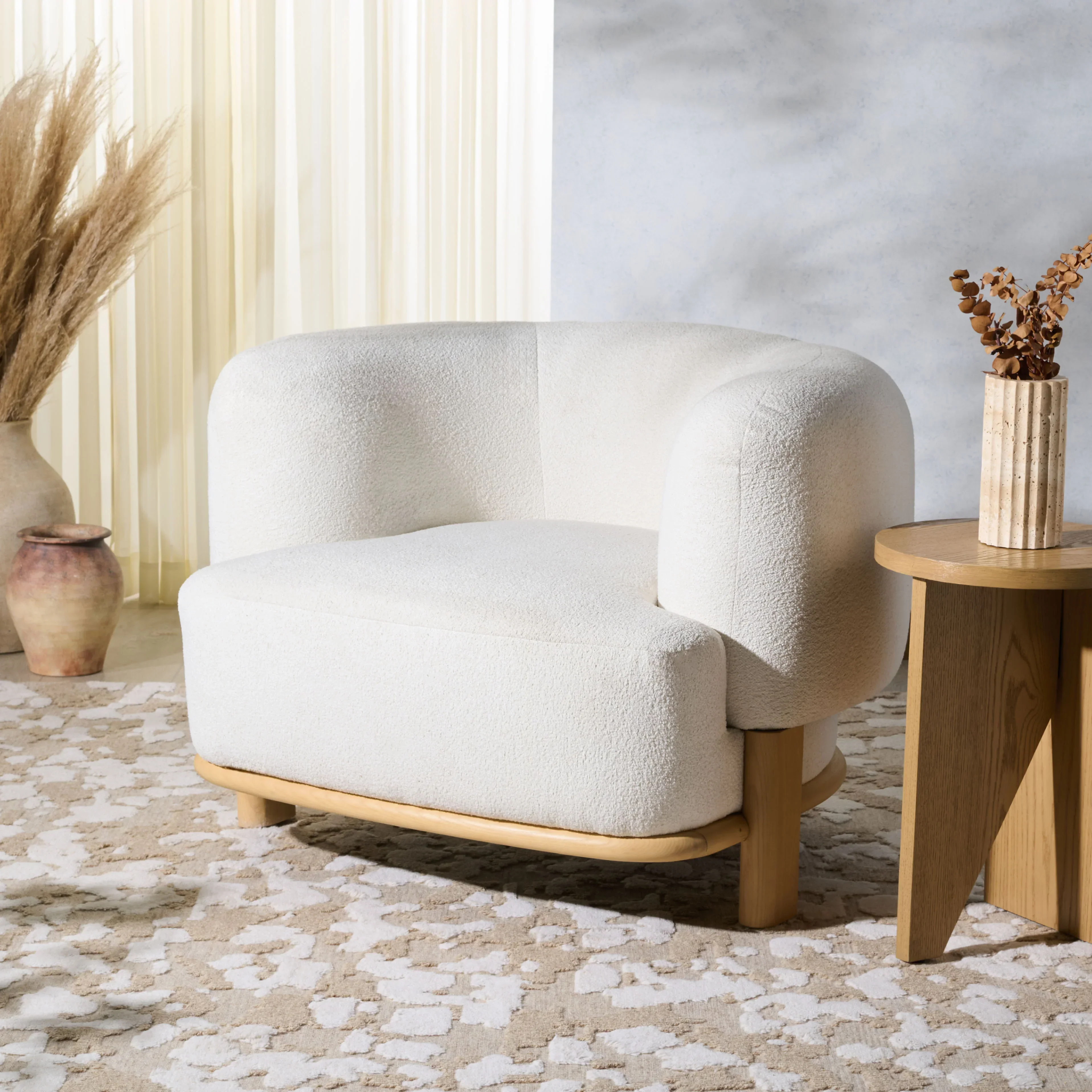 Oscar Boucle Accent Chair - Image 3